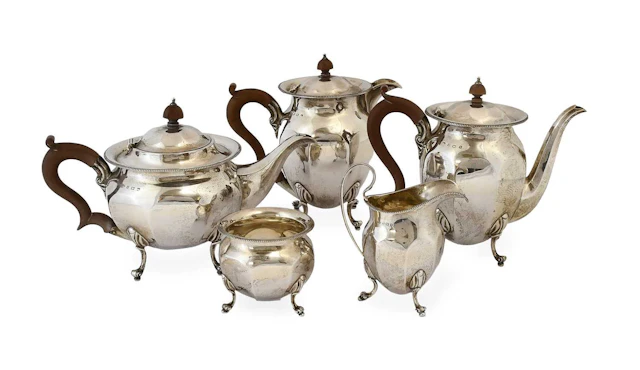 A Five-Piece George V Silver Tea and Coffee-Service, by Ernest Druiff