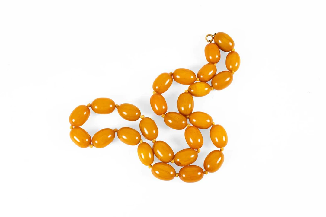 A Strand of Imitation Amber Type Beads