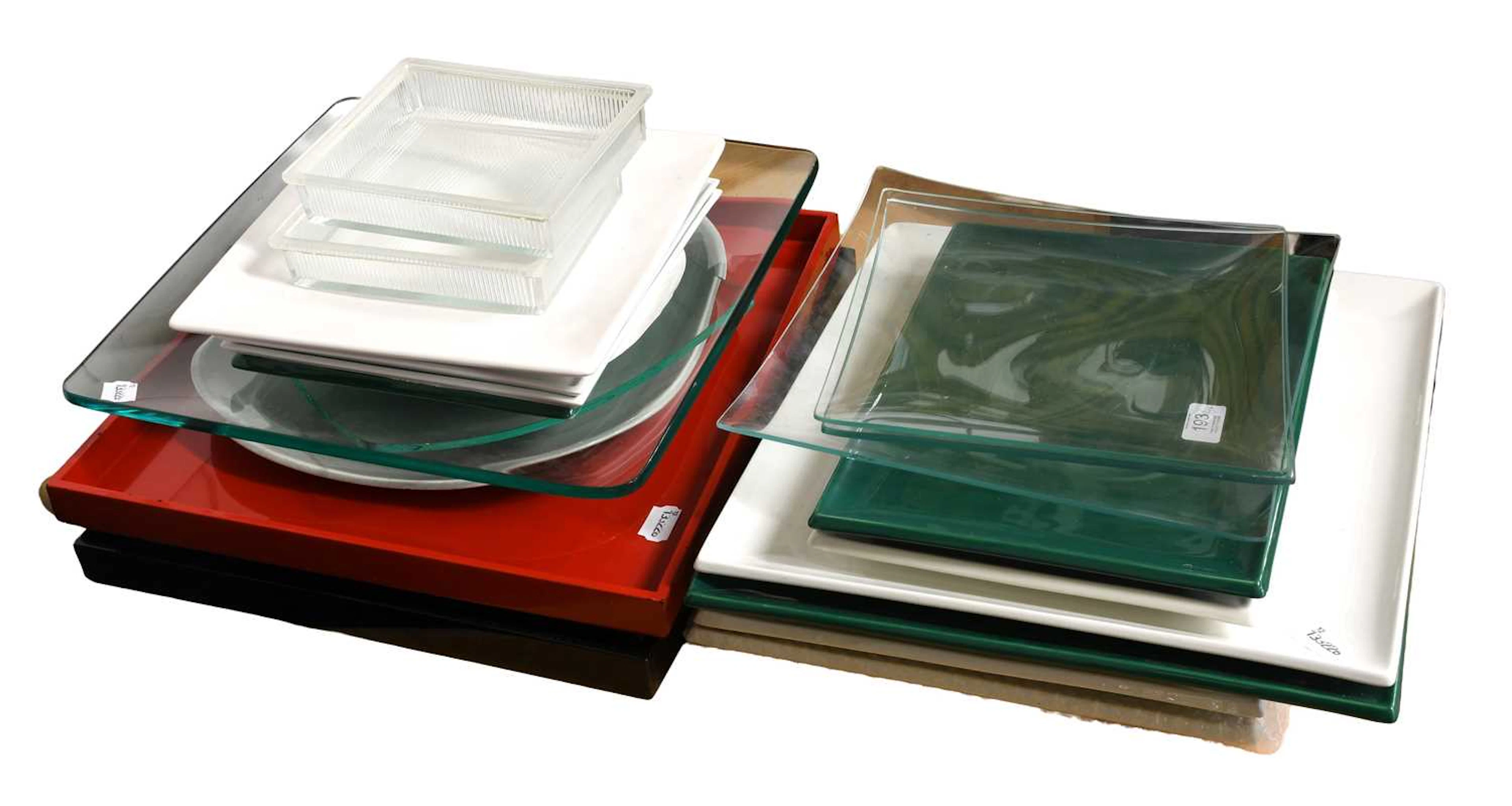 Maryse Boxer and Other Contemporary Ceramic and Glass Square Dishes