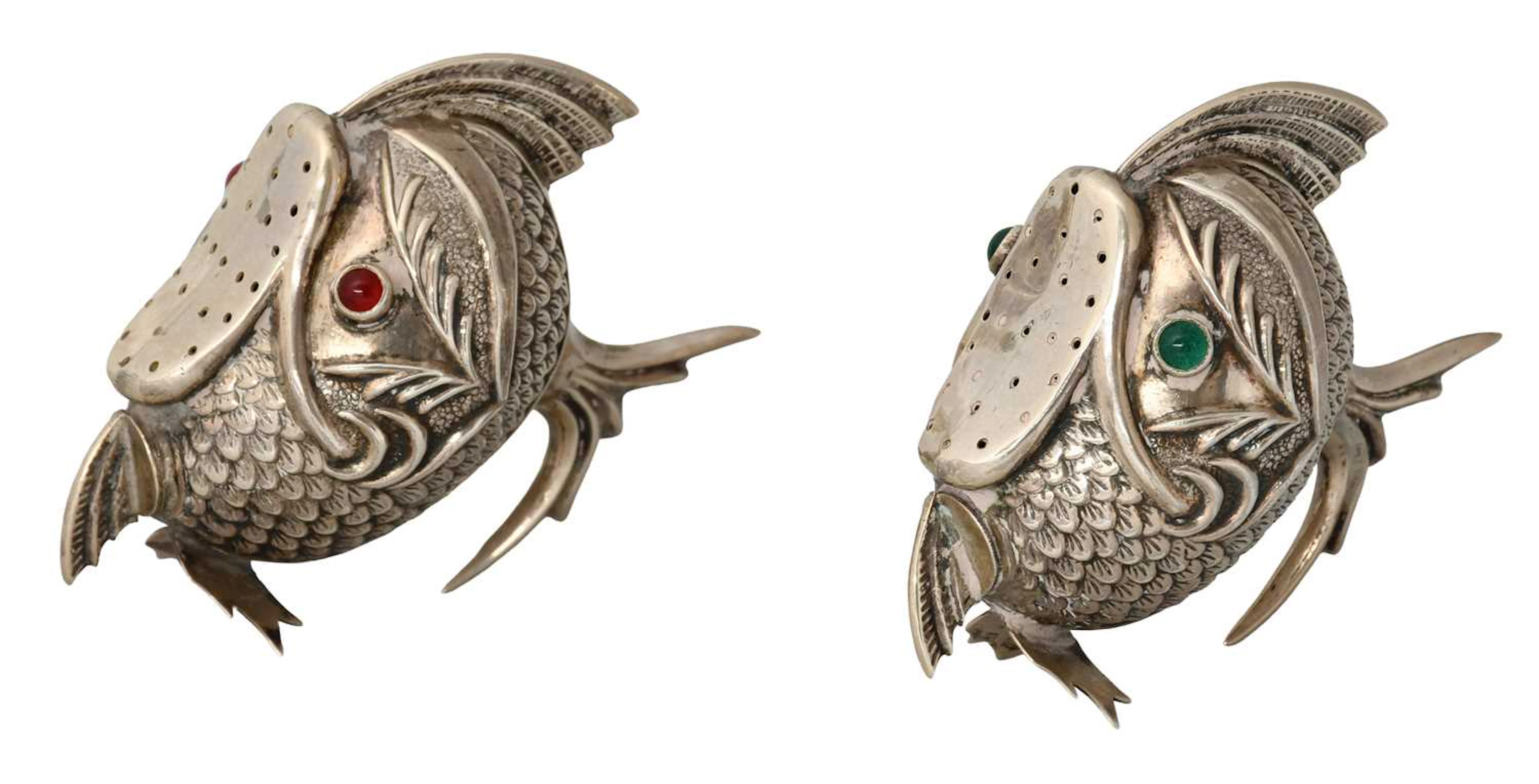 A Pair of Spanish Silver Novelty Pepperettes, Maker's Mark a Monogram