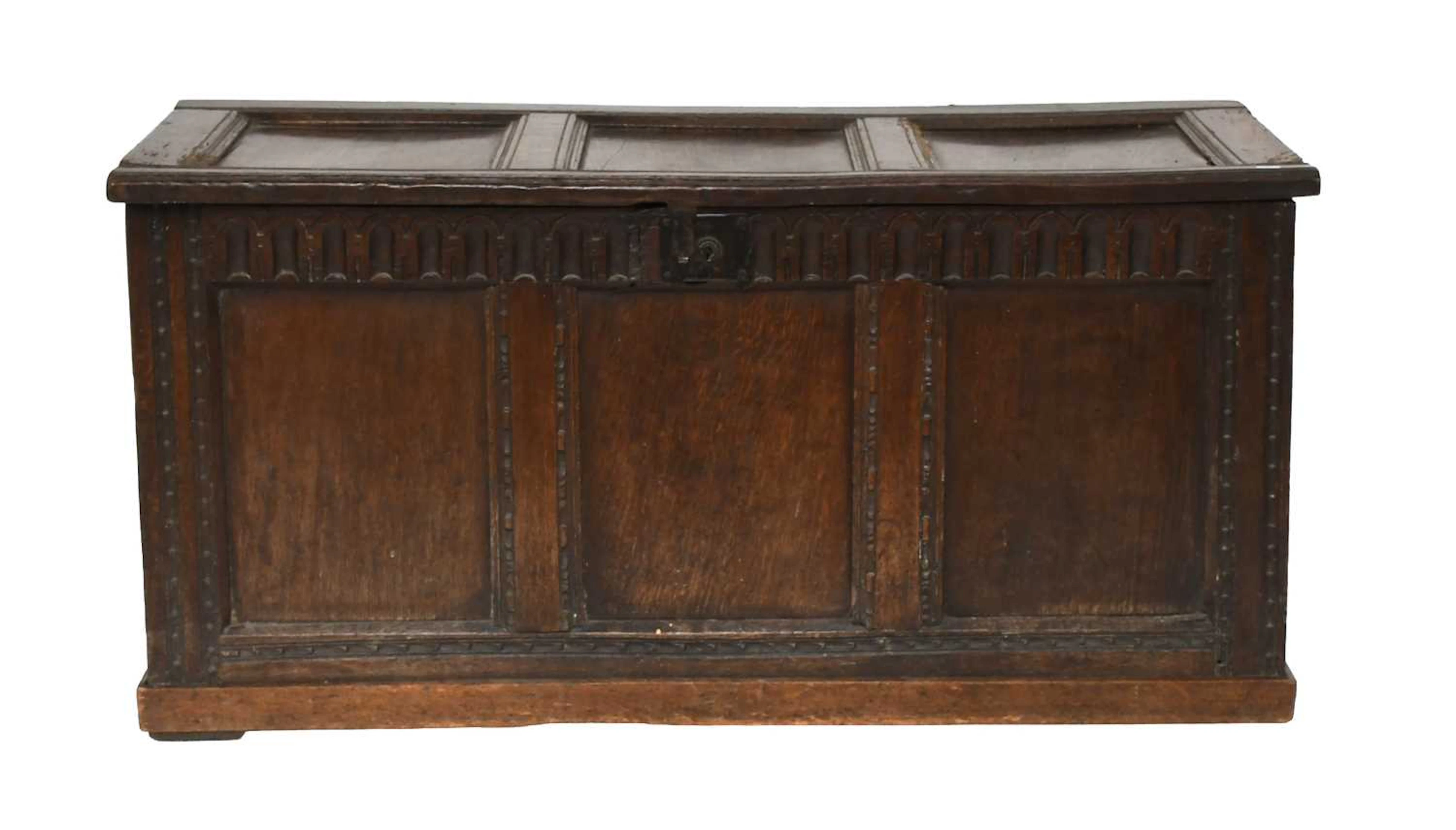A George III Provincial Oak Coffer