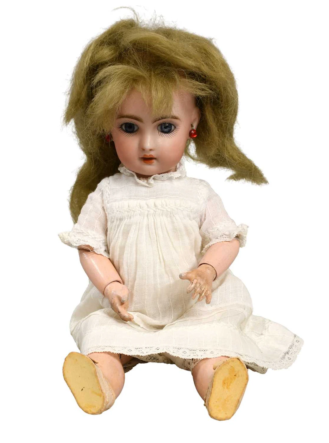 Small French Jumeau Bisque Socket Head Doll