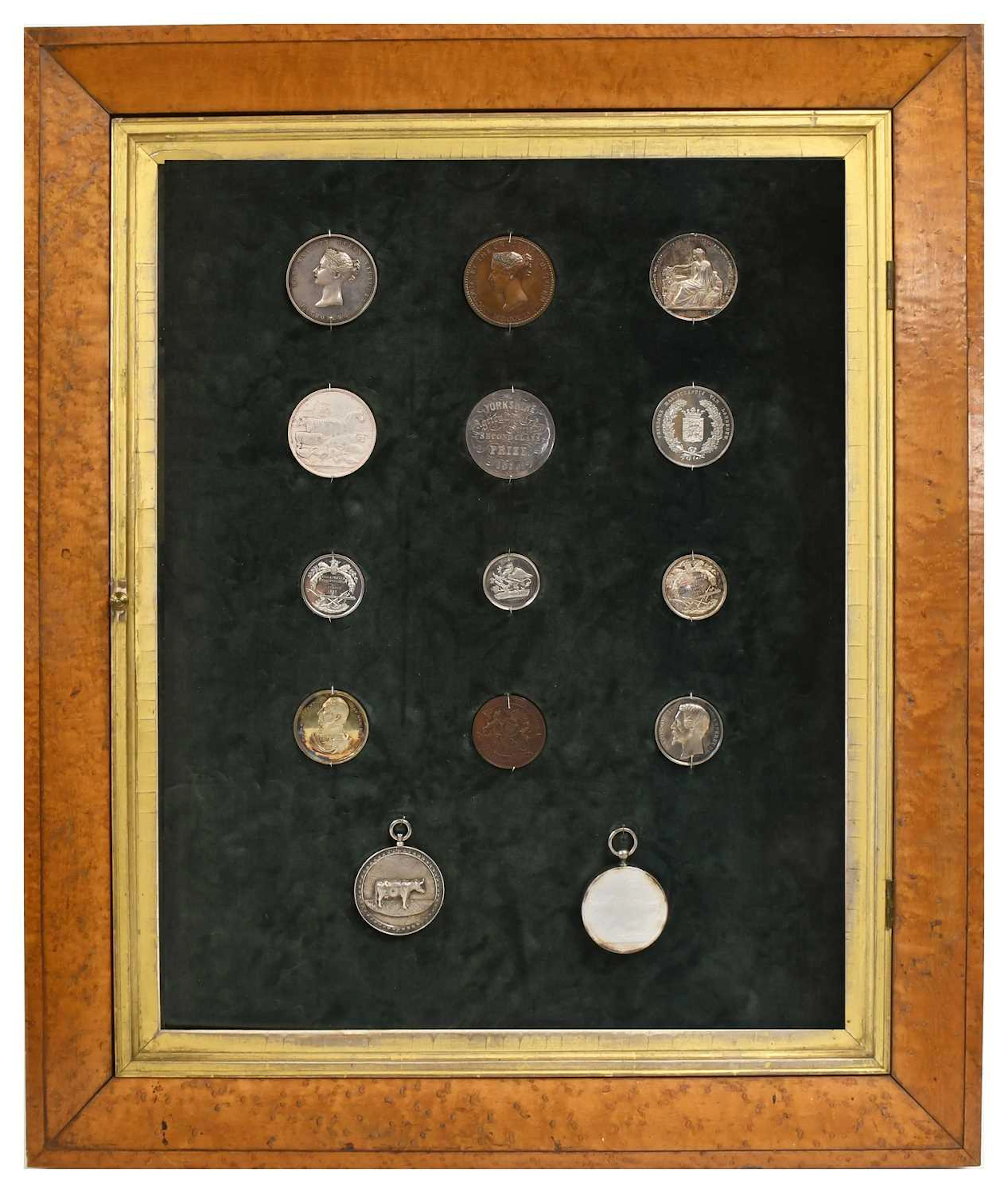 A Collection of Fourteen 19th Century Agricultural Society Medals