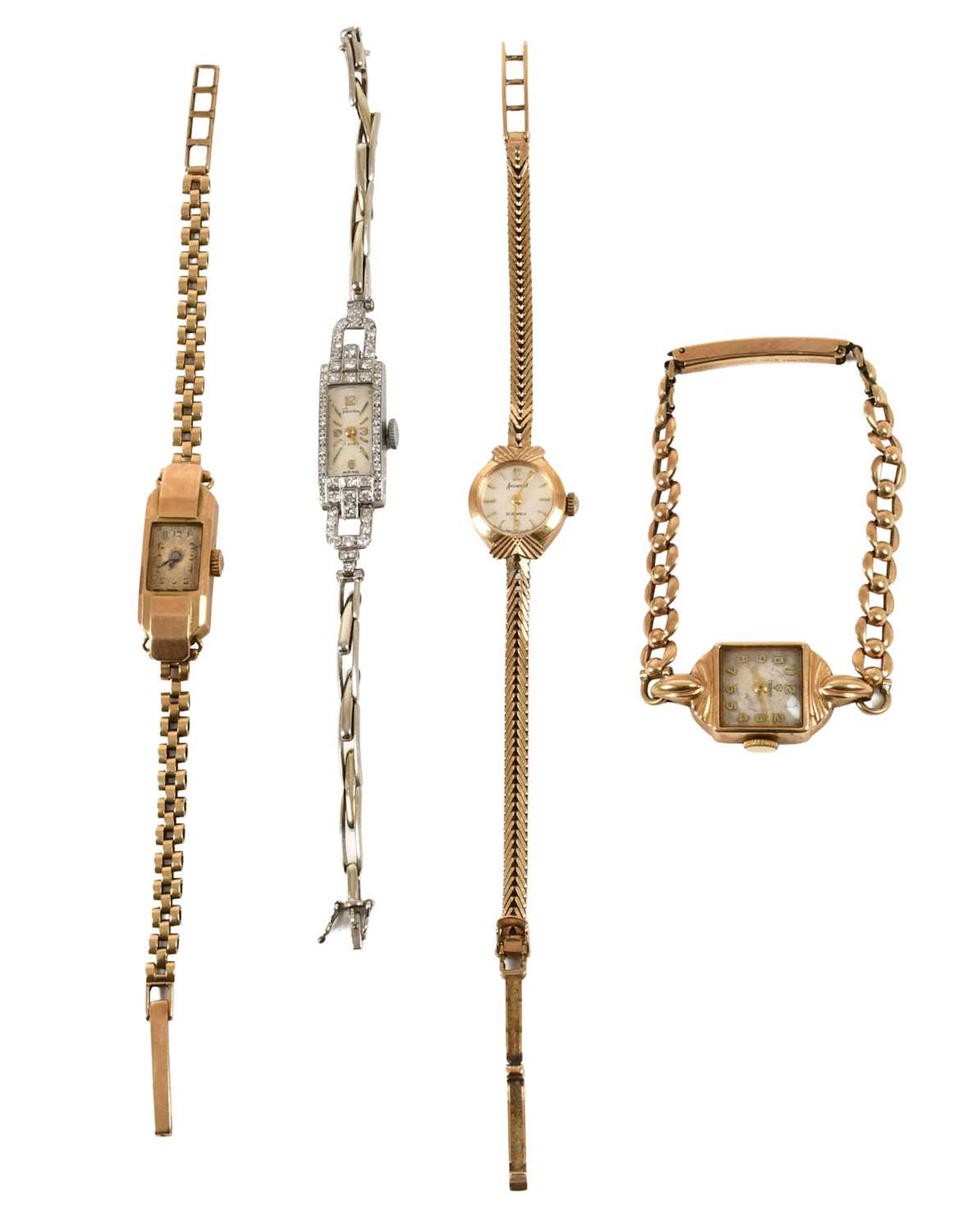 Three Lady's 9 Carat Gold Wristwatches