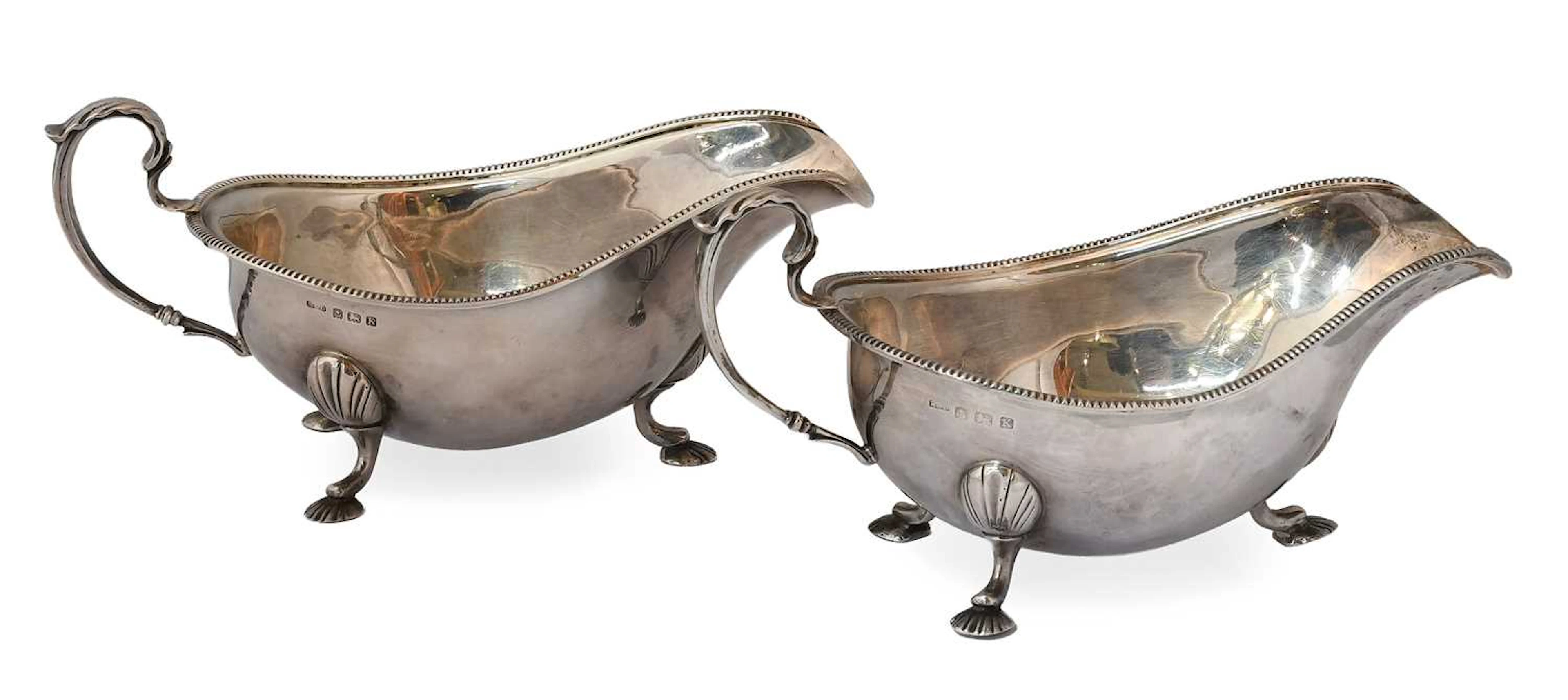 A Pair of George V Silver Sauceboats, by Roberts and Dore Ltd., Birmingham