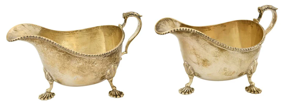 A Pair of Elizabeth II Silver Sauceboats, by Adie Brothers Ltd., Birmingham