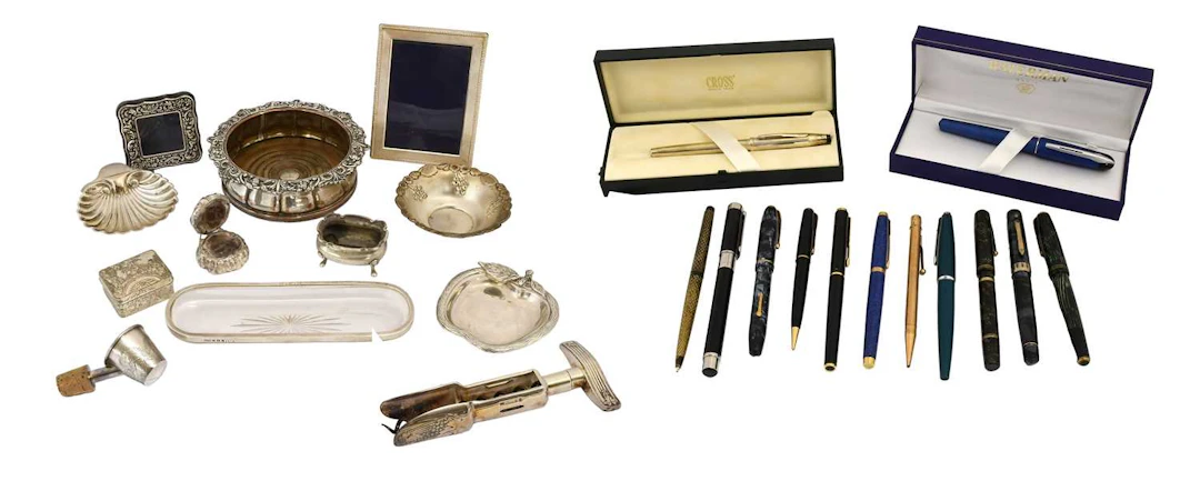 A Collection of Assorted Silver and Silver Plate, Together With