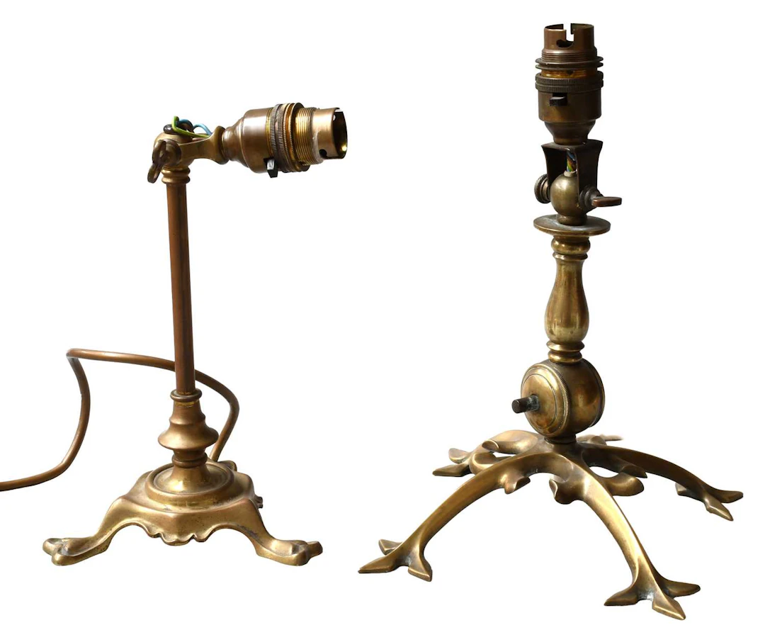 An Arts & Crafts Brass Table Standard and Bracket