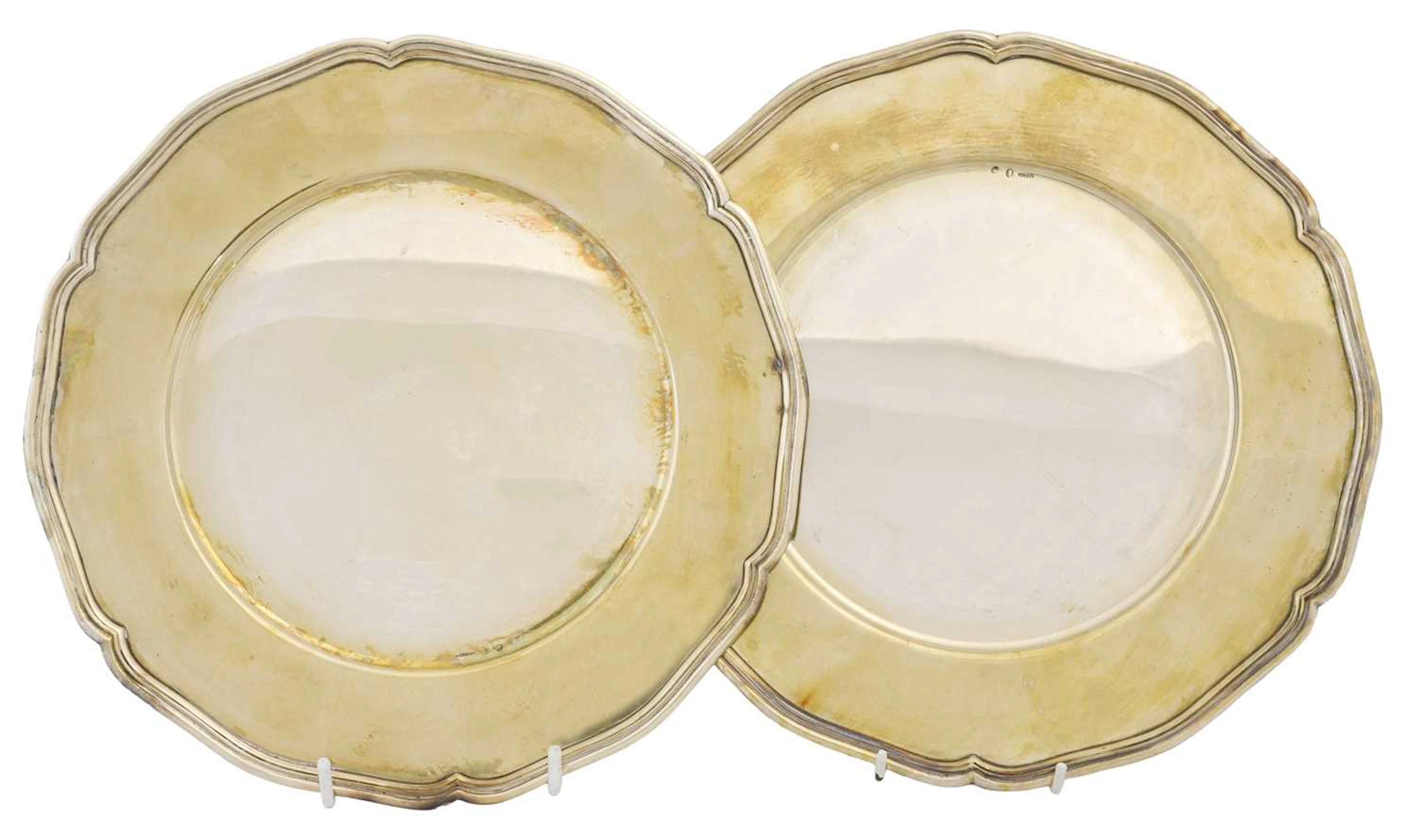 A Pair of Spanish Silver Second-Course Dishes, Makers Mark Indistinct