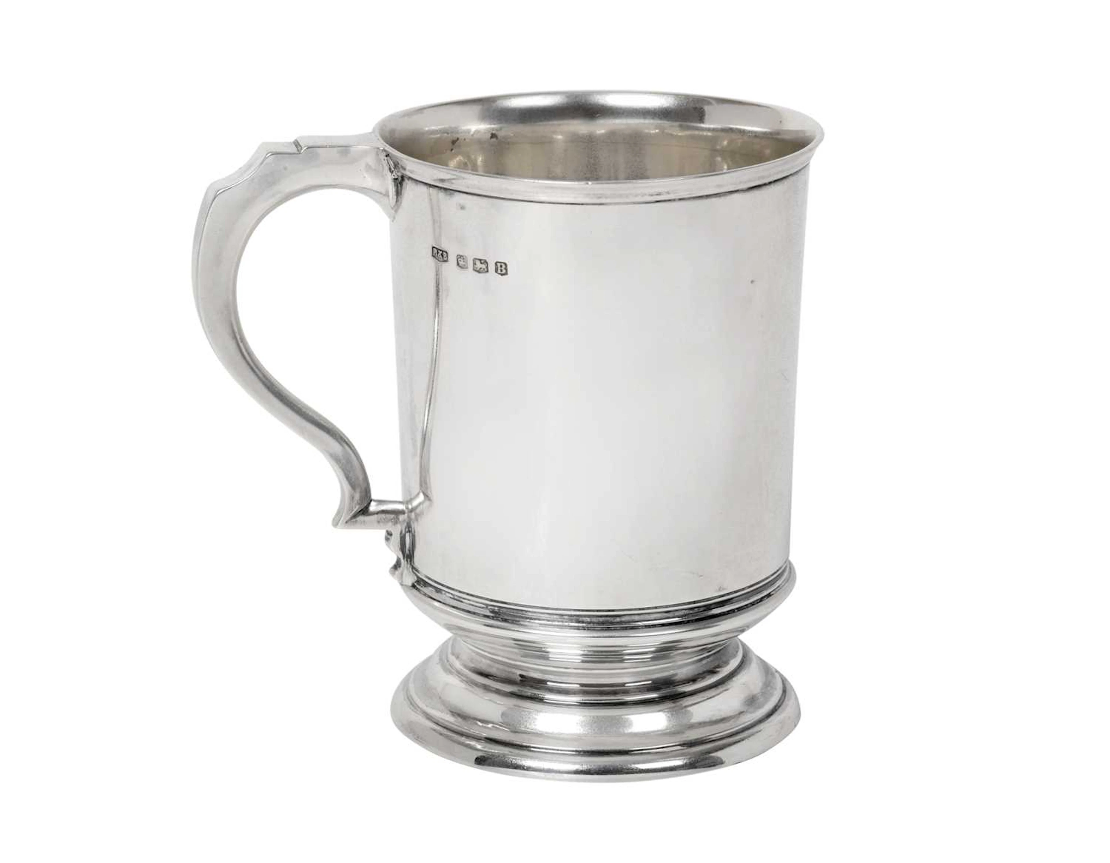 A George VI Silver Mug by Roberts and Belk Ltd., Sheffield, 1944