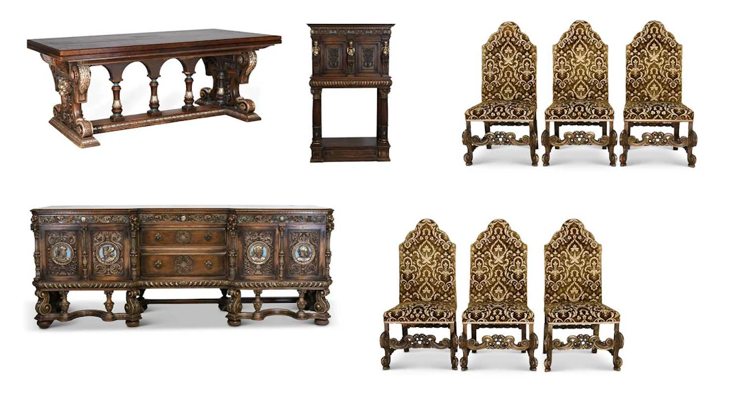 A Dining Room Suite, in Renaissance style