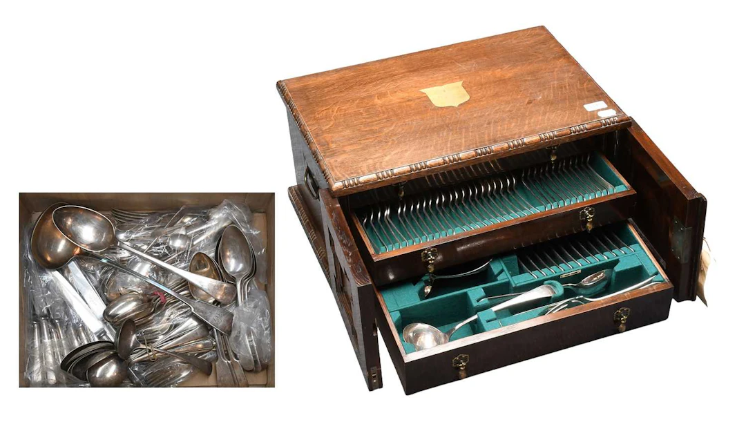 A Silver Plate Table-Service, Together With