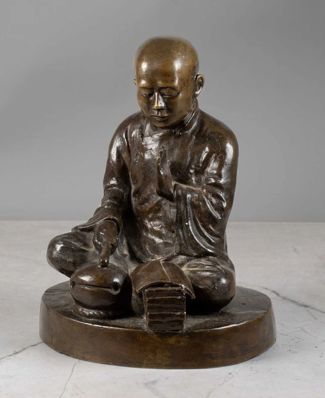 A Japanese Bronze Okimono, Meiji period