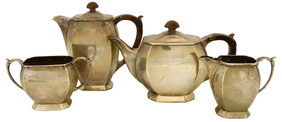A Four-Piece George VI Silver Tea-Service, by, Frank Cobb and Co.
