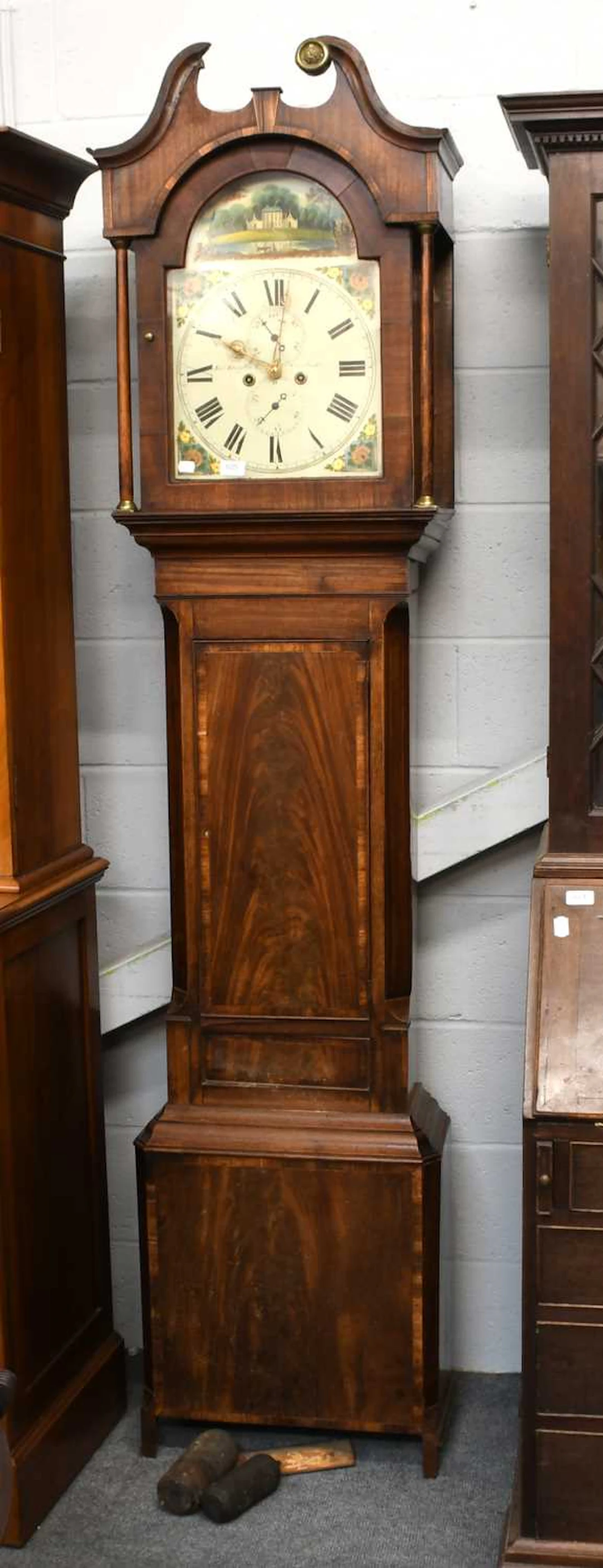 A Mahogany Eight Day Painted Dial Longcase Clock, signed Jno. Blaylock