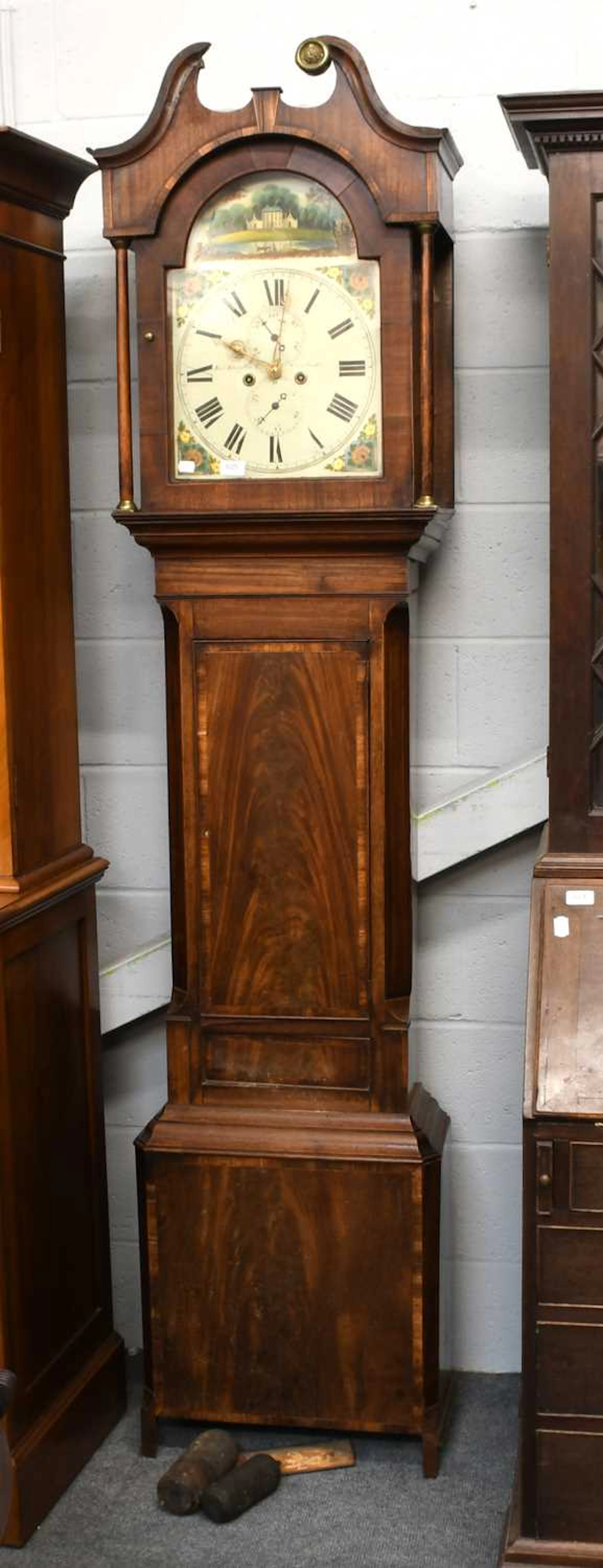 A Mahogany Eight Day Painted Dial Longcase Clock, signed Jno. Blaylock