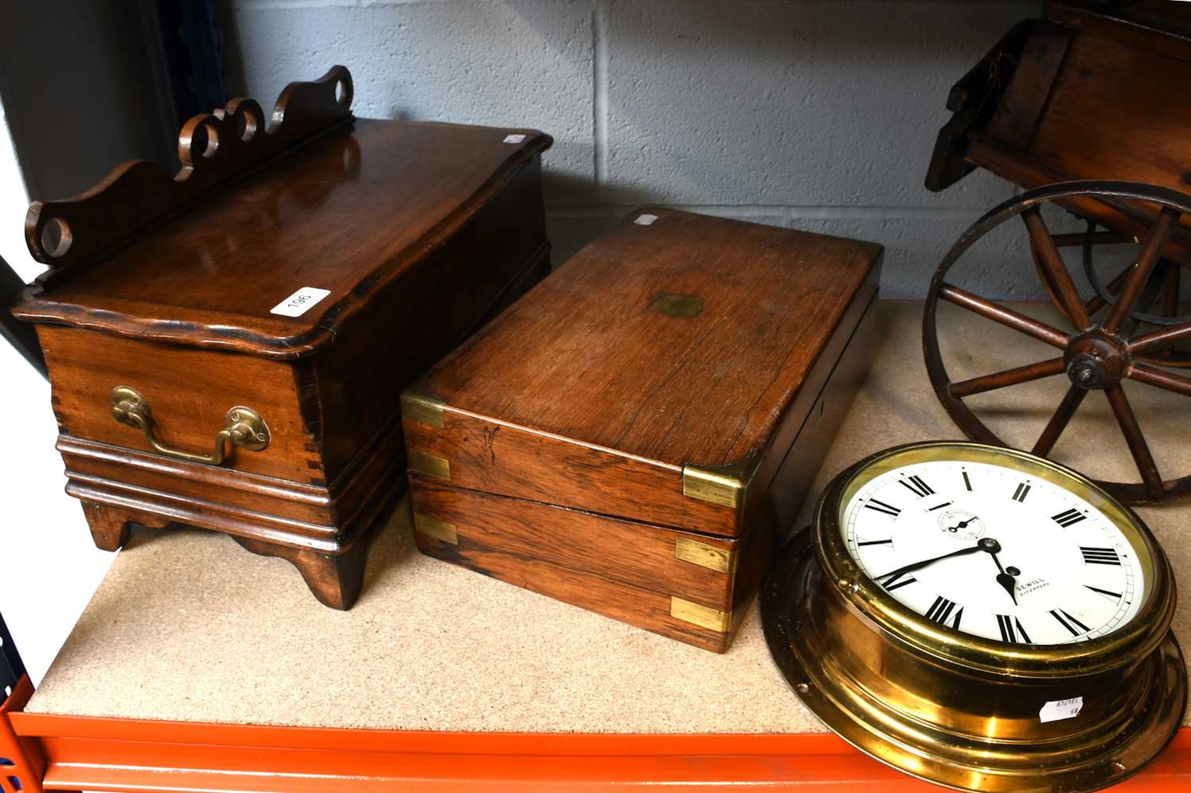 A Victorian Brass Mounted Rosewood Writing Slope
