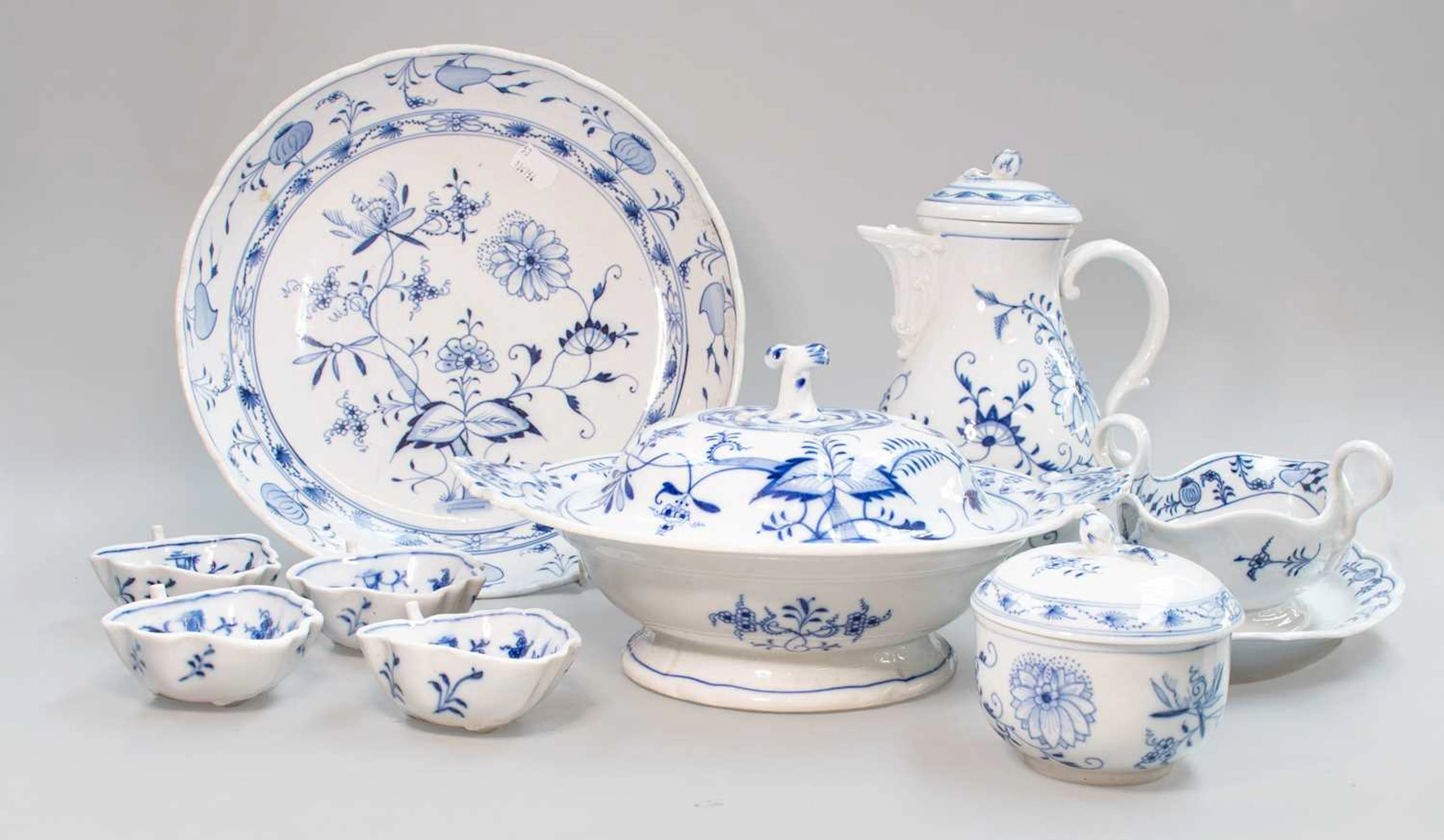 A Small Collection of Meissen Porcelain Coffee Wares