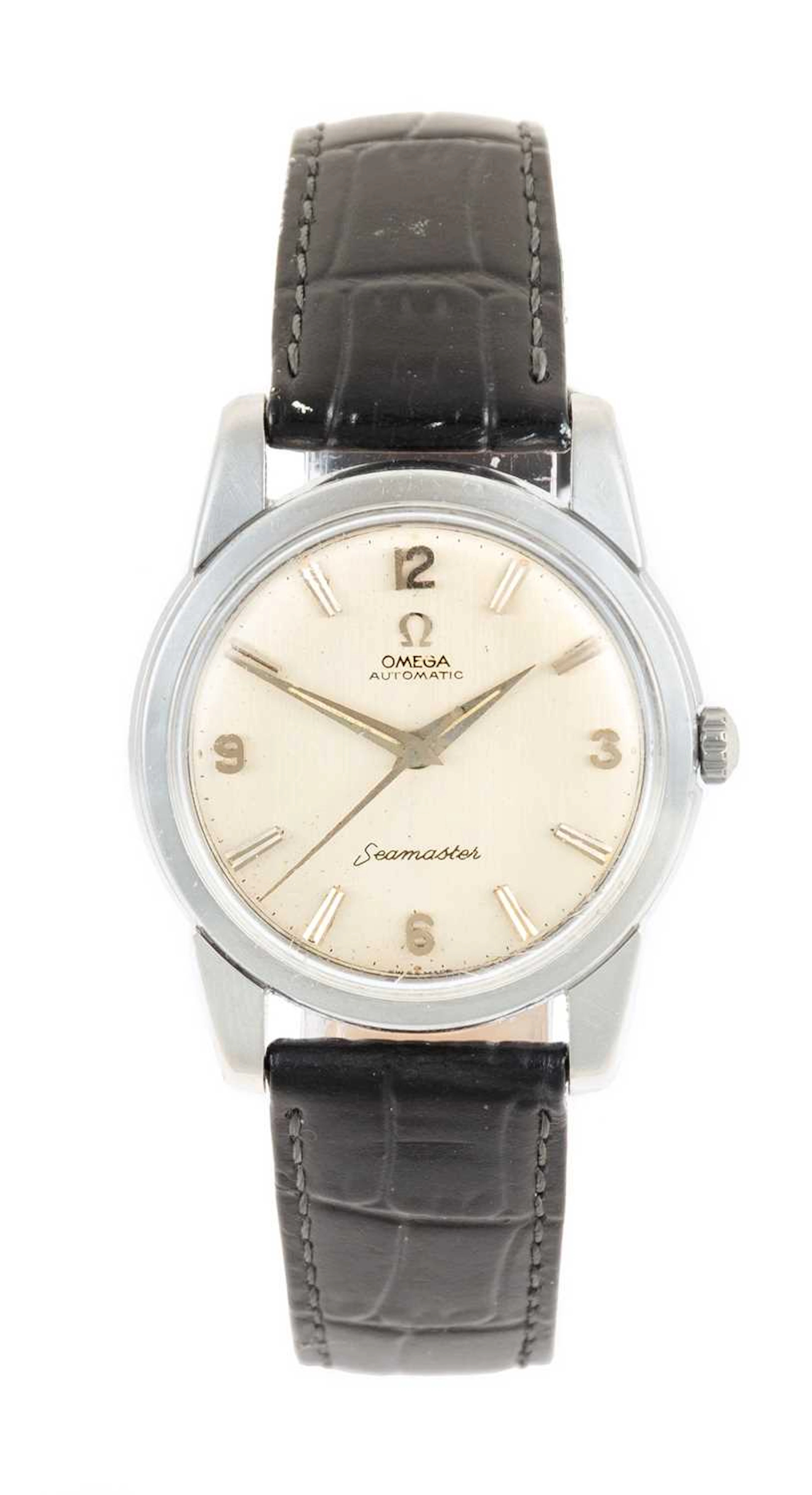 Omega: A Stainless Steel Automatic Centre Seconds Wristwatch, signed