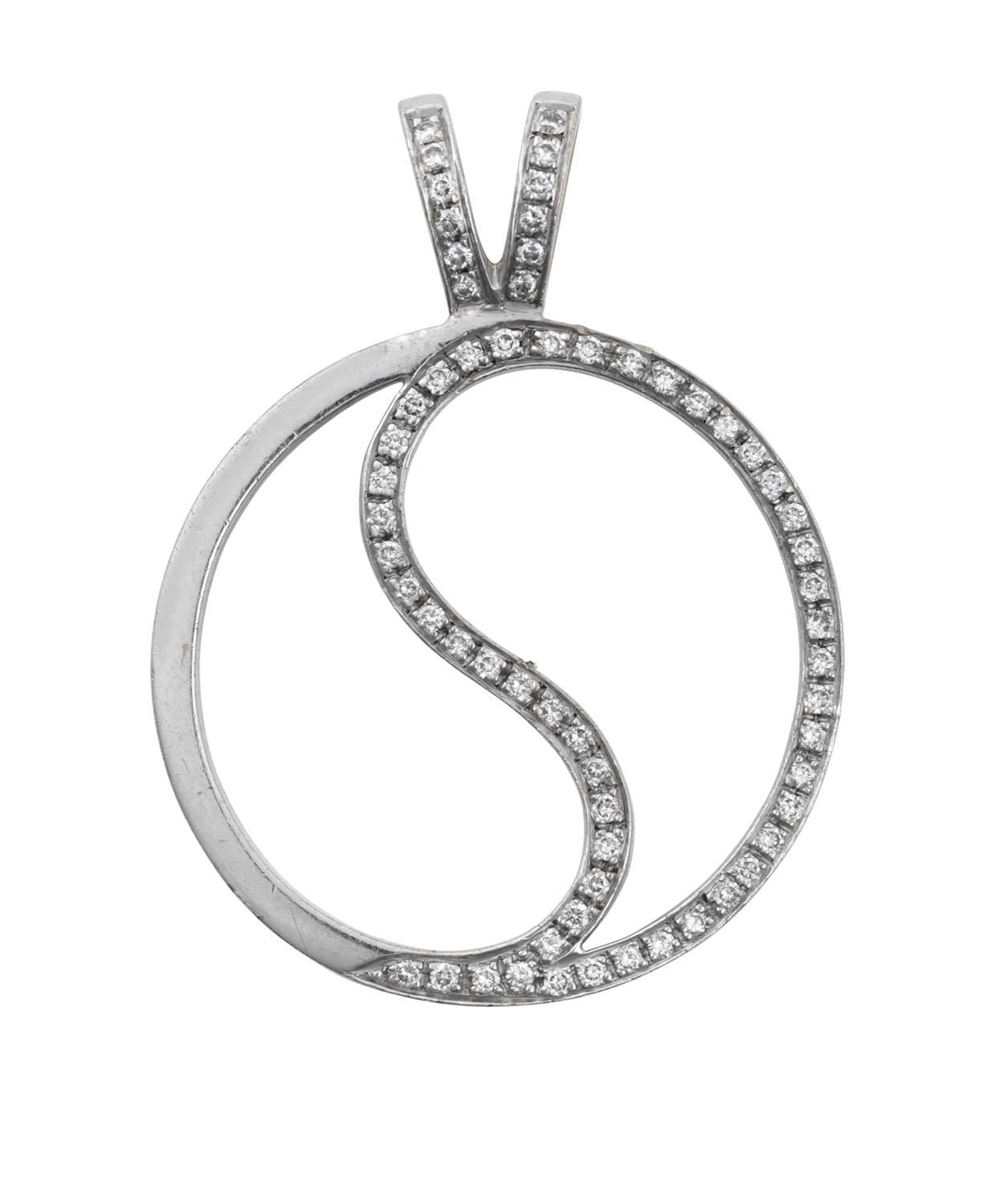 An 18 Carat White Gold Yin/Yang Pendant by Theo Fennell
