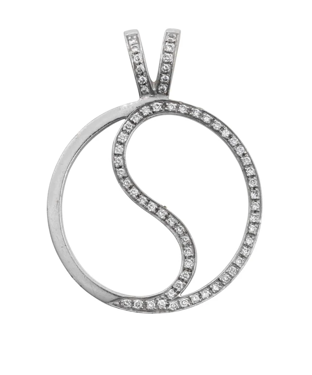 An 18 Carat White Gold Yin/Yang Pendant by Theo Fennell
