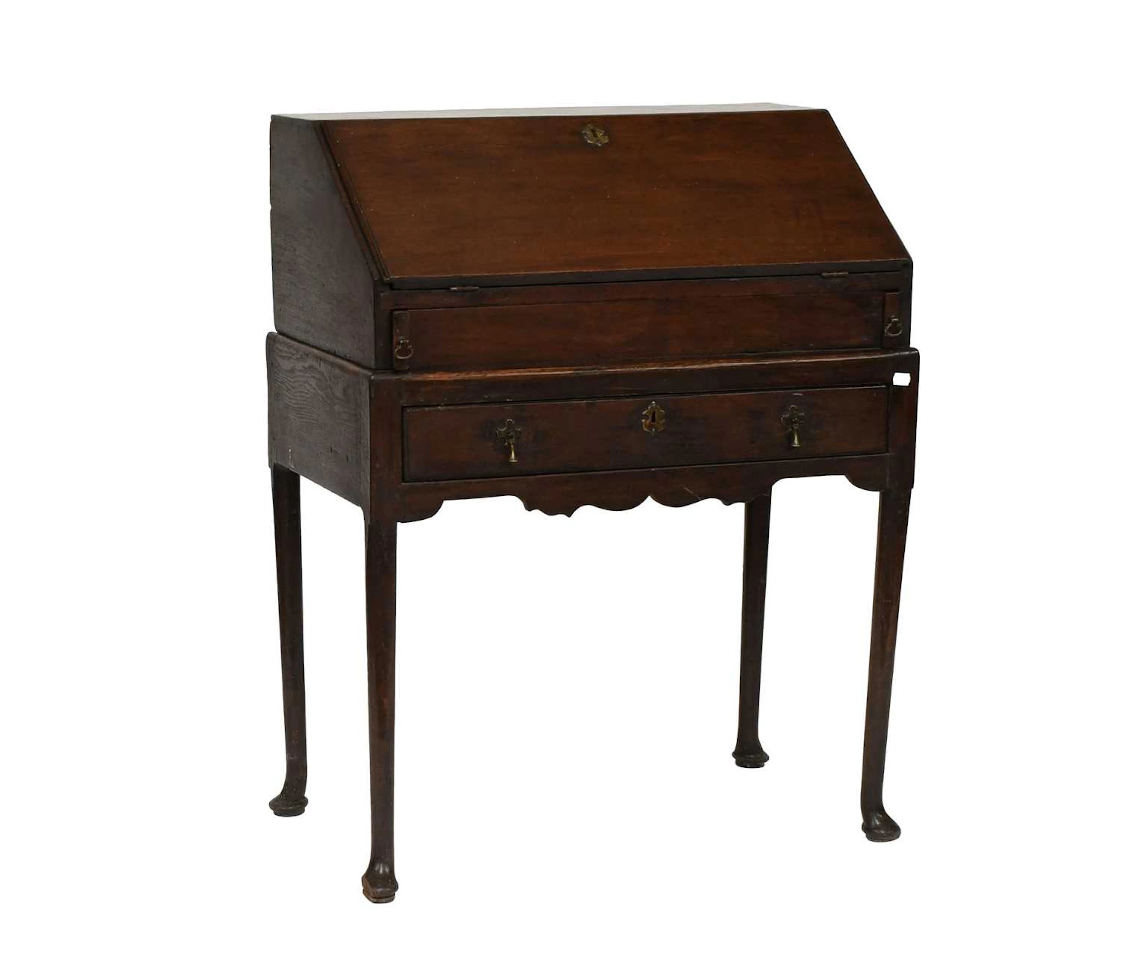 An Oak Bureau on Stand