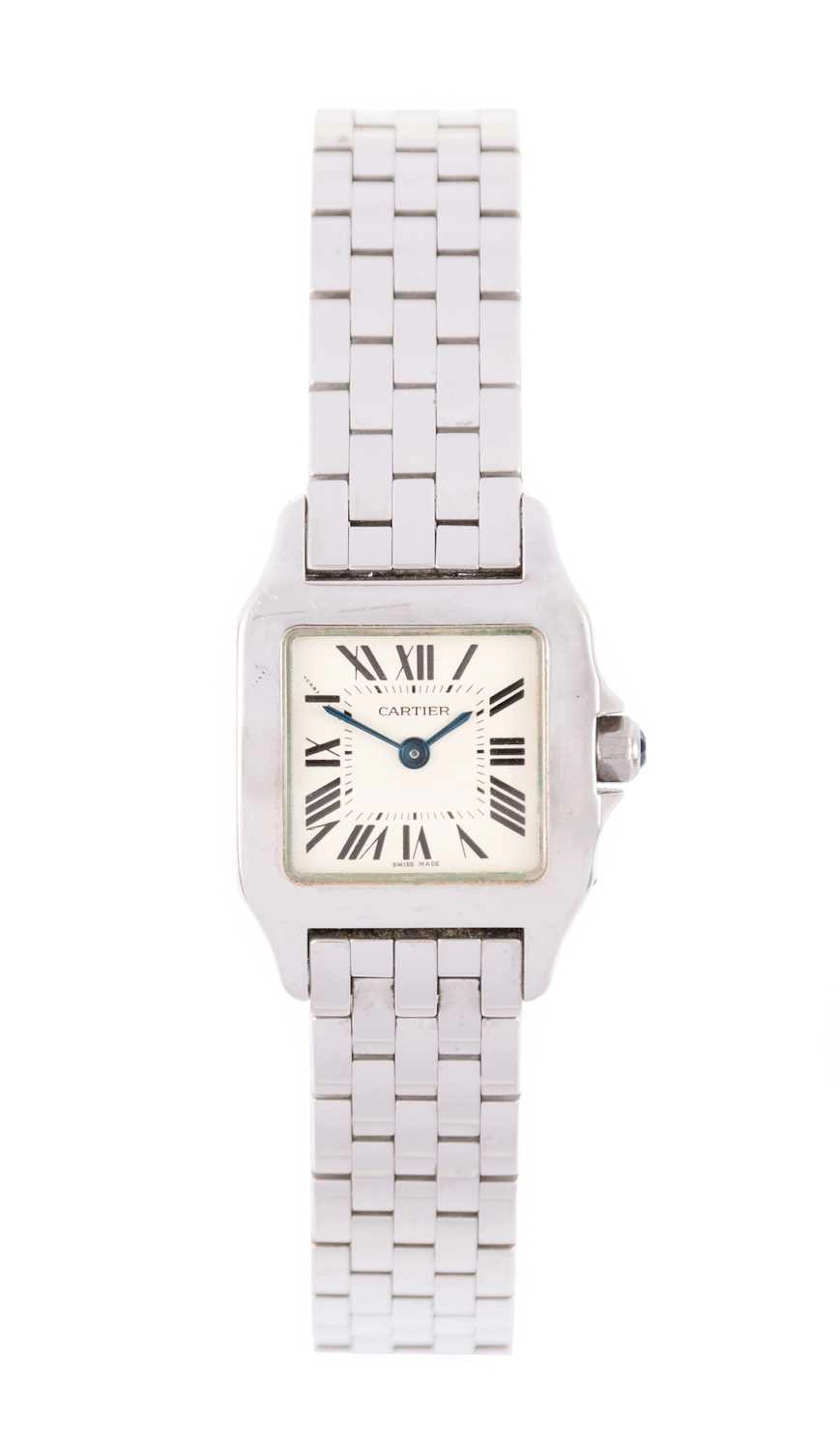 Cartier: A Lady's Stainless Steel Wristwatch, signed Cartier, model:
