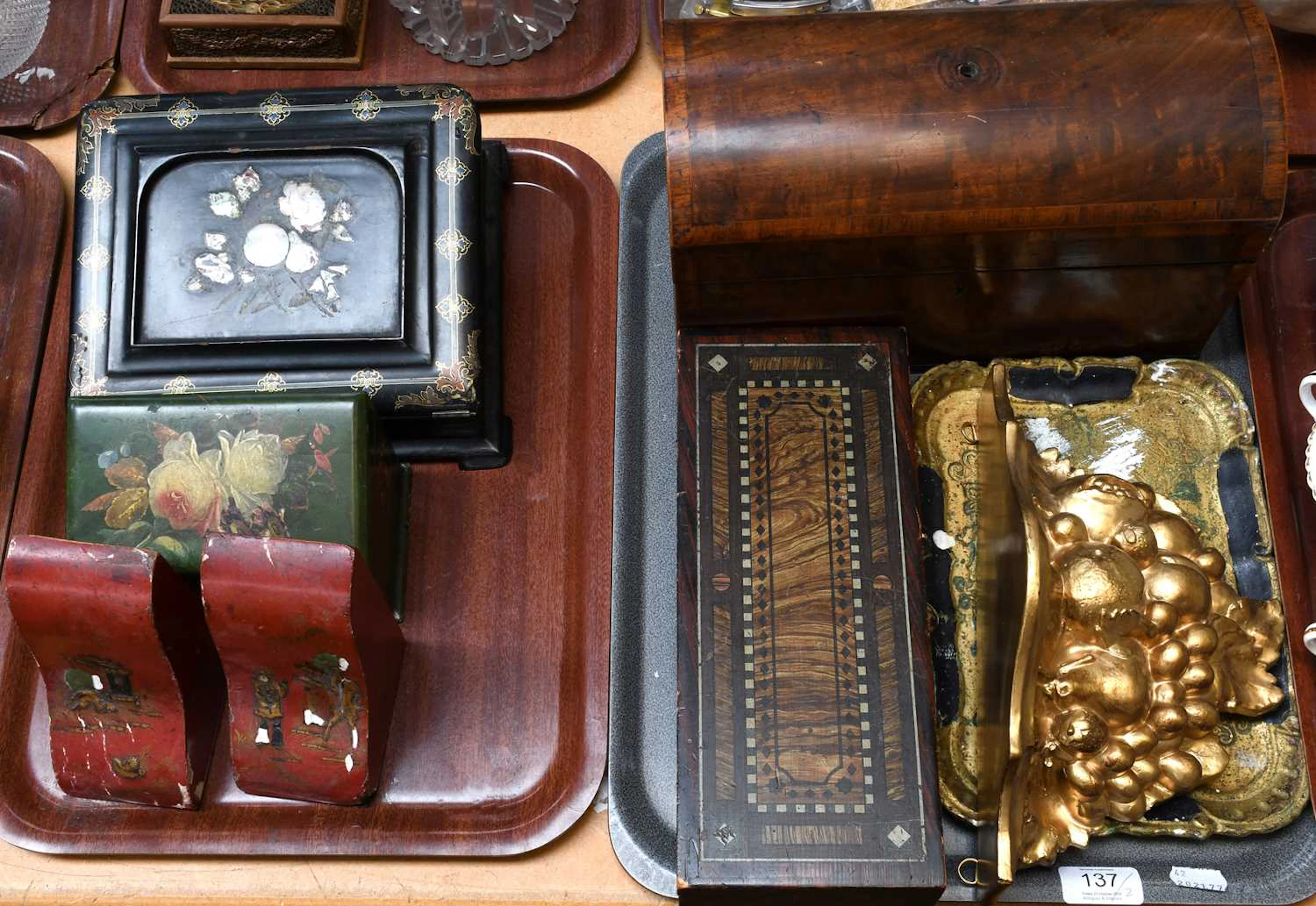 A Victorian Papier Maché Writing Slope