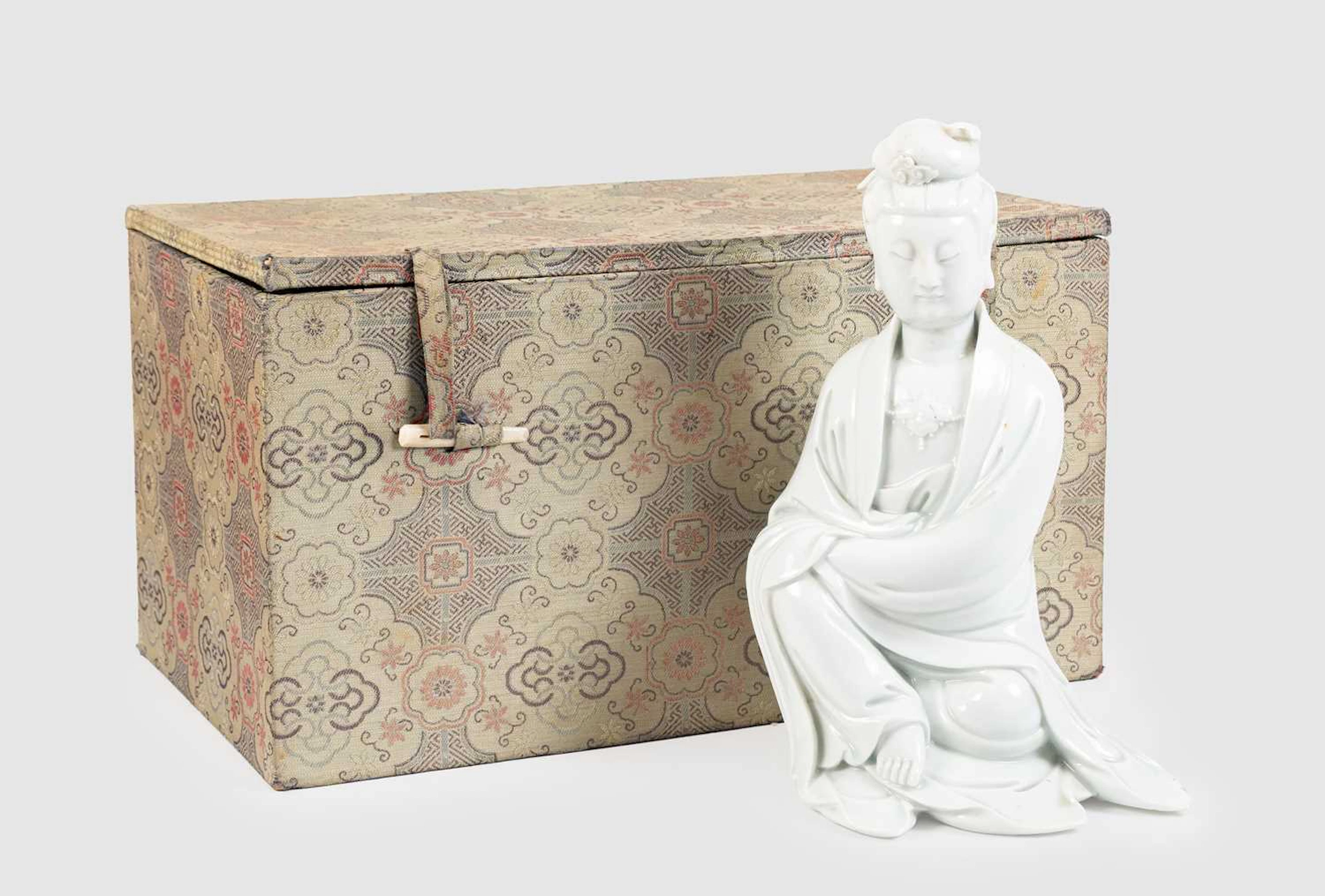 A Chinese Blanc de Chine Figure of Guanyin, 18th century