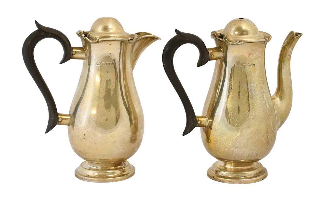 An Edward VII Silver Coffee-Pot and Hot-Milk Jug, by, The Alexander