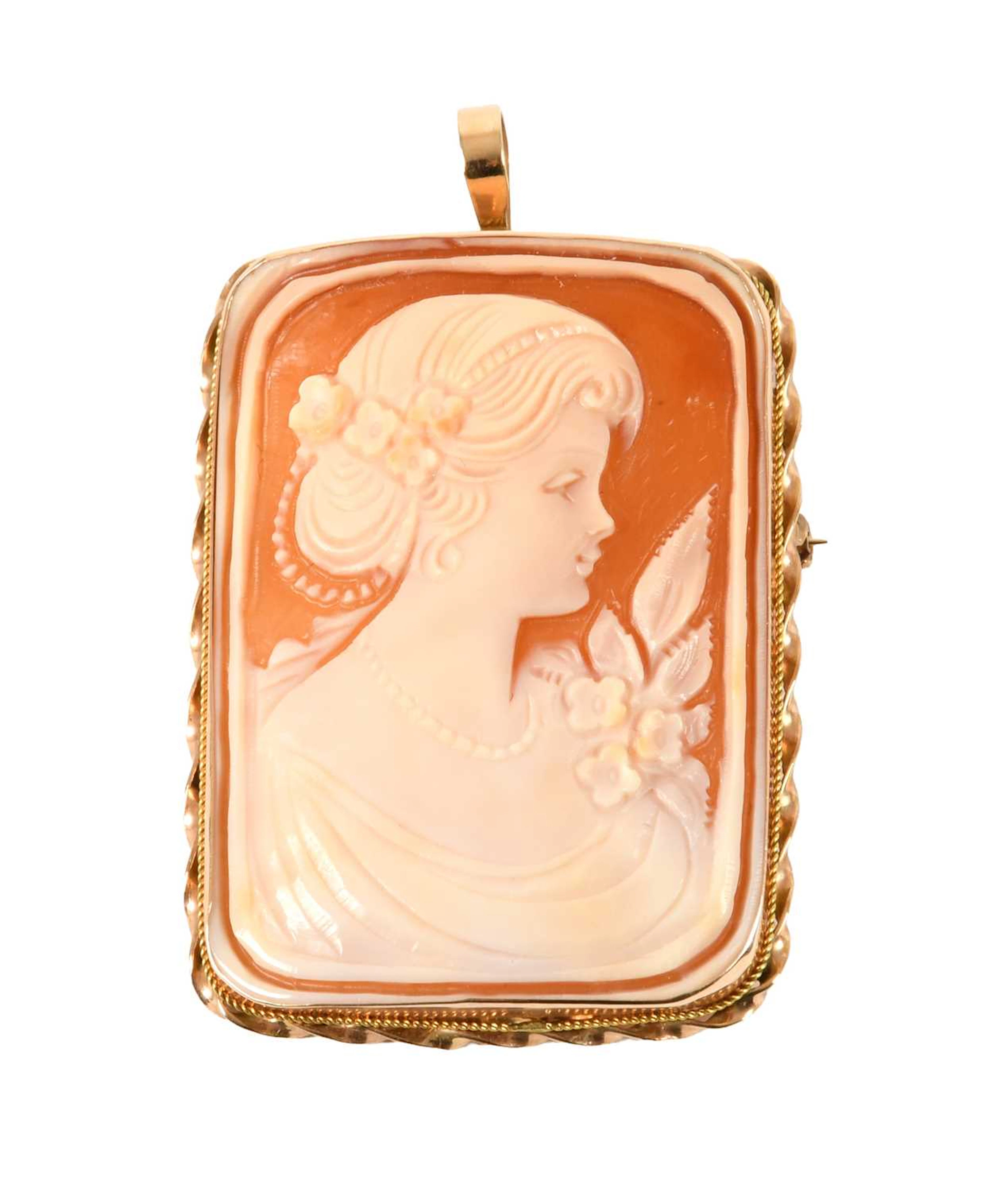 A 9 Carat Gold Cameo Brooch/Pendant