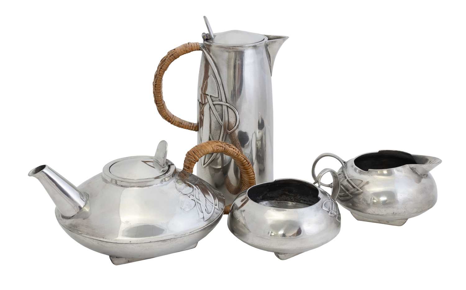 Archibald Knox (1864-1933): for Liberty & Co.: A Tudric Pewter Four