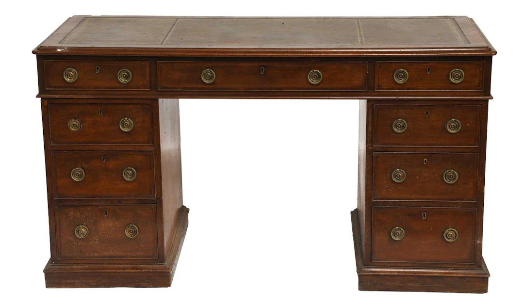 A Late George III Twin Pedestal Desk