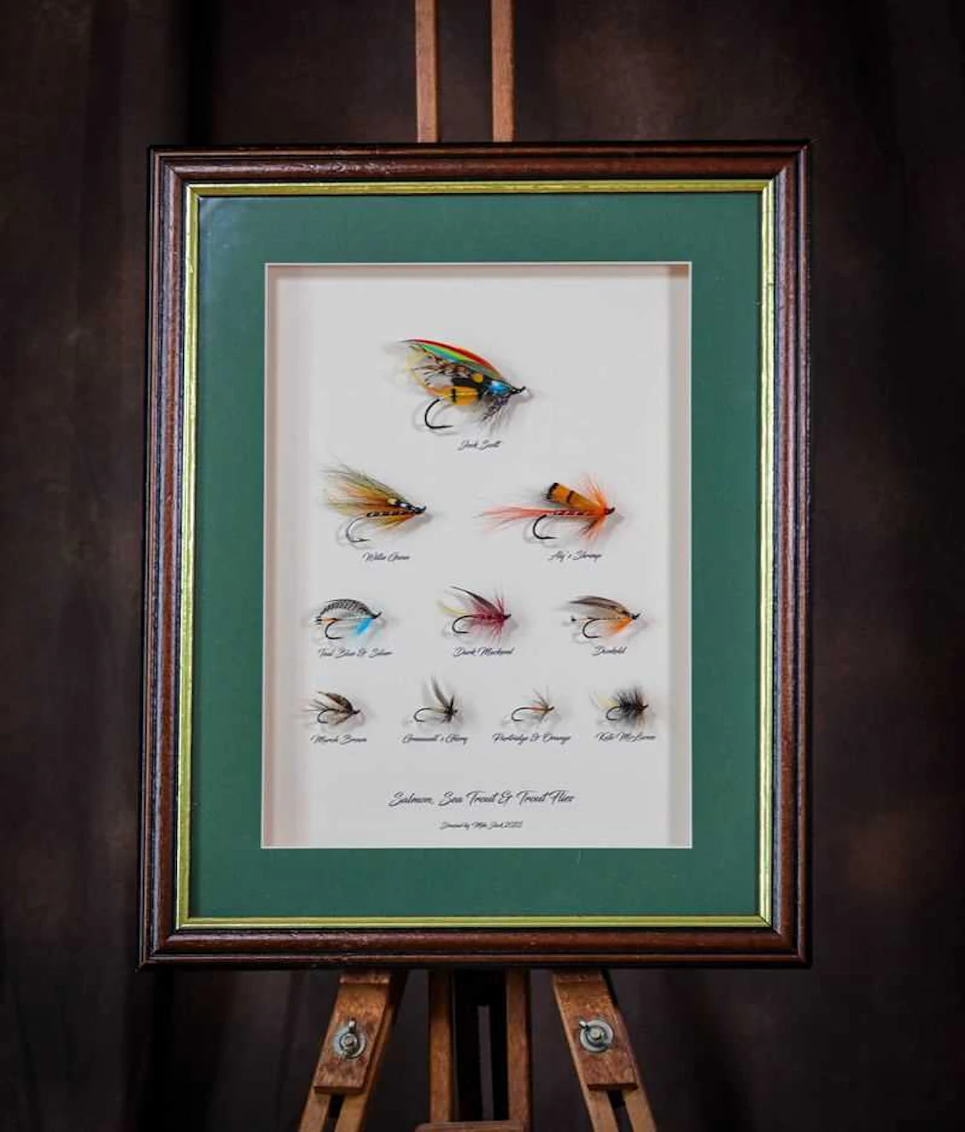 Framed Salmon, Sea Trout & Brown Trout Flies