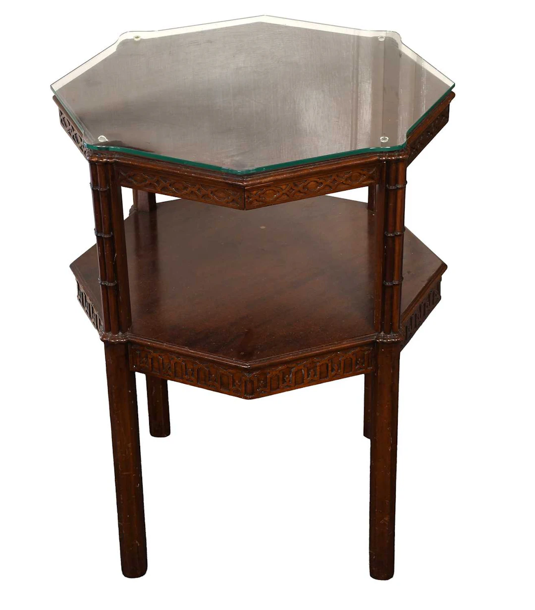 A Reproduction Chippendale Style Two-Tier Table