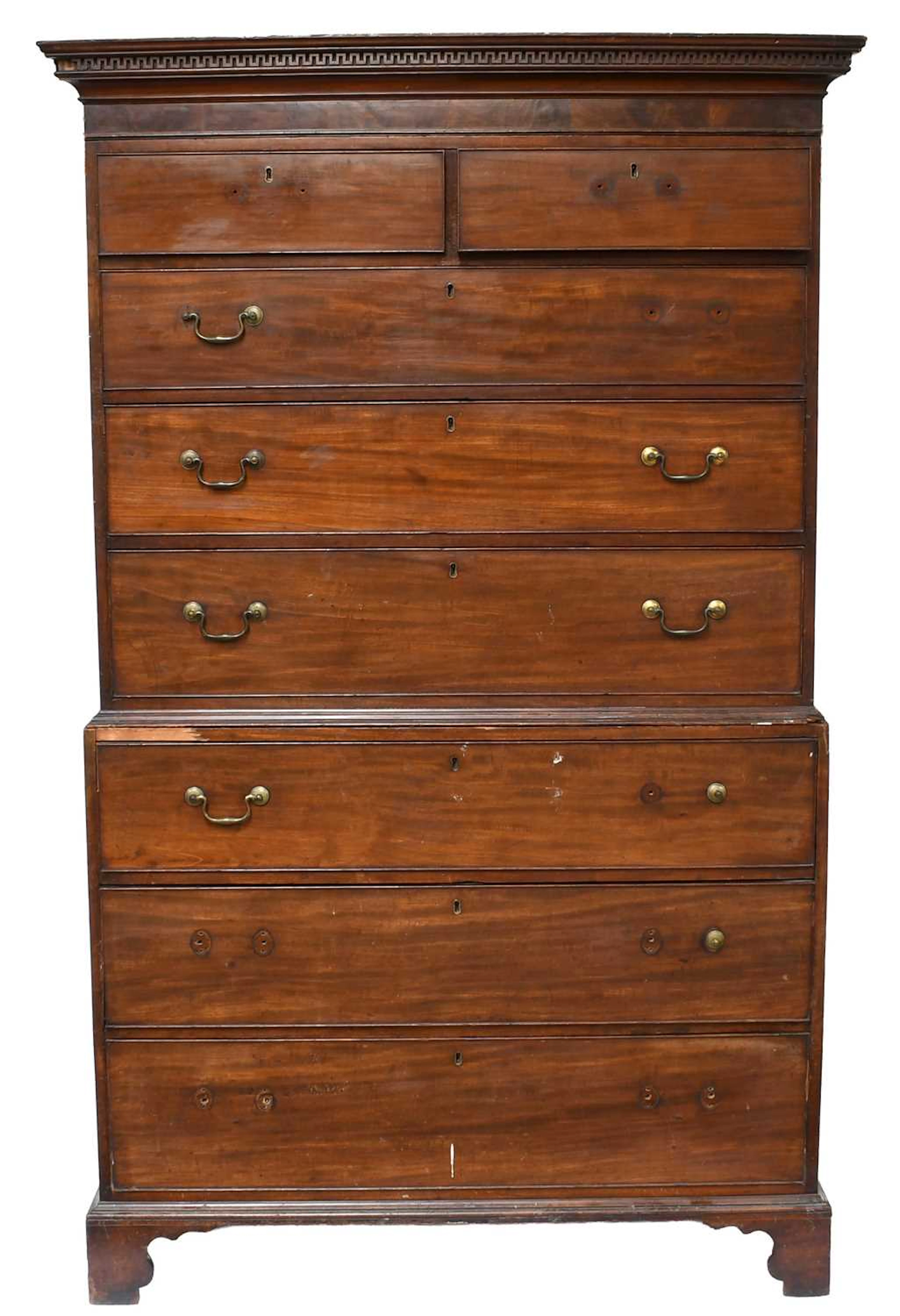 A George III Mahogany Chest on Chest