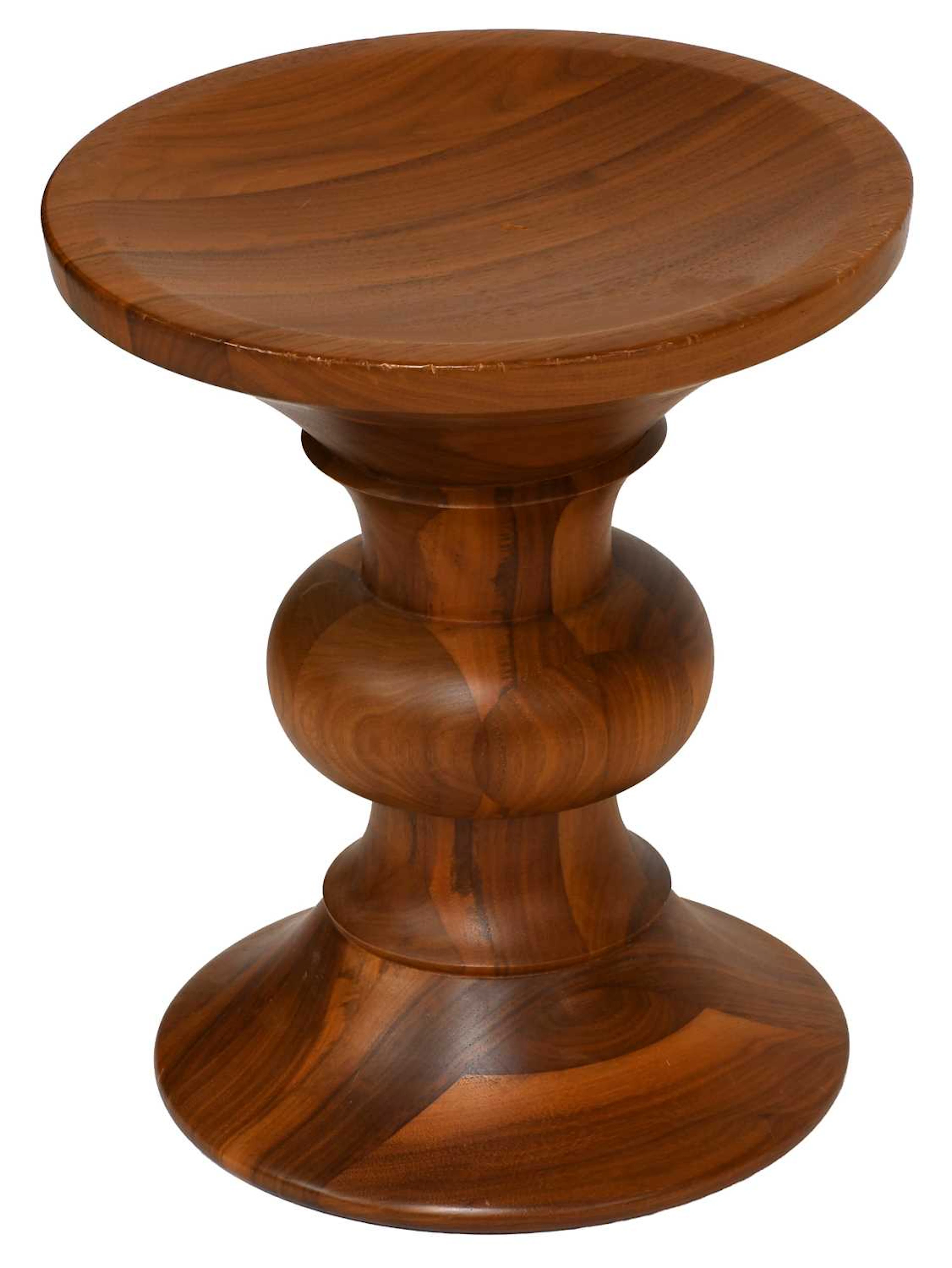 Ray Eames (American, 1912-1988) for Vitra: A Model B Walnut Stool
