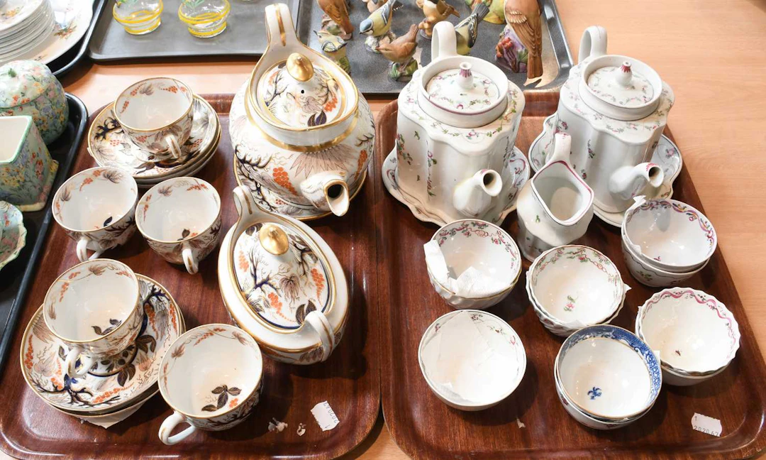 A New Hall Porcelain Part Tea Set