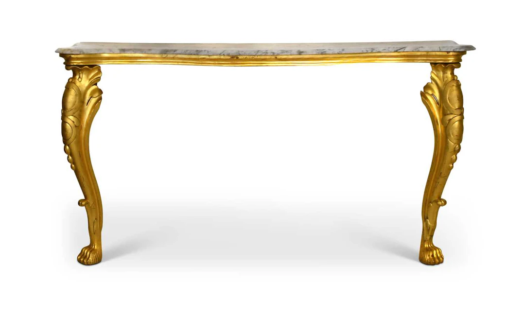 A Victorian Carved Giltwood Console Table, mid 19th century
