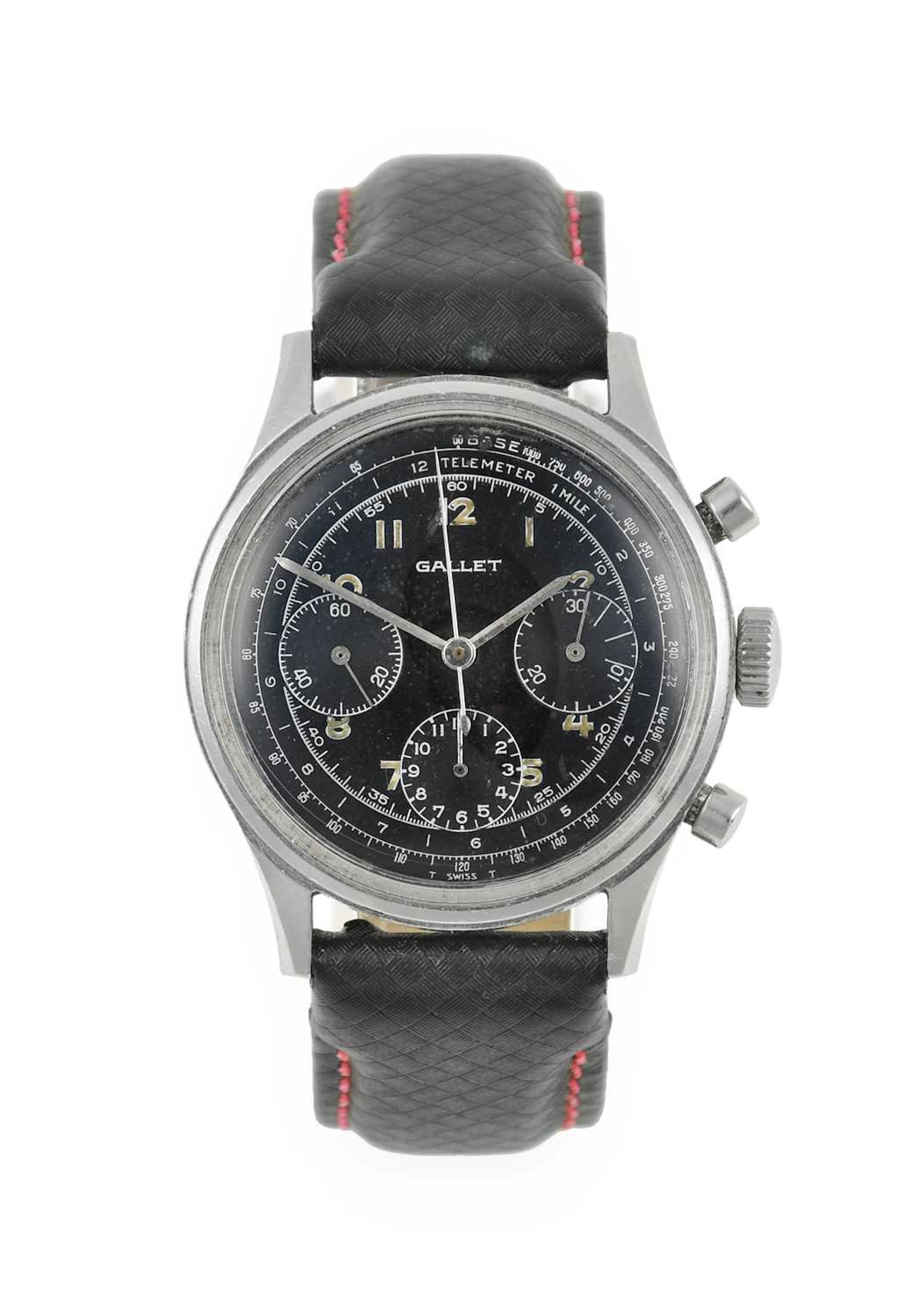 Gallet: A Rare "Multichron 12 Jim Clark" Chronograph Wristwatch, signed