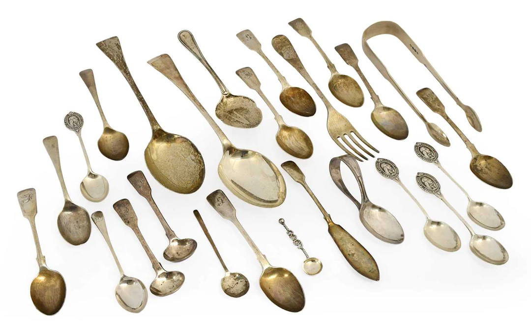 A Collection of George III and Later Silver Flatware