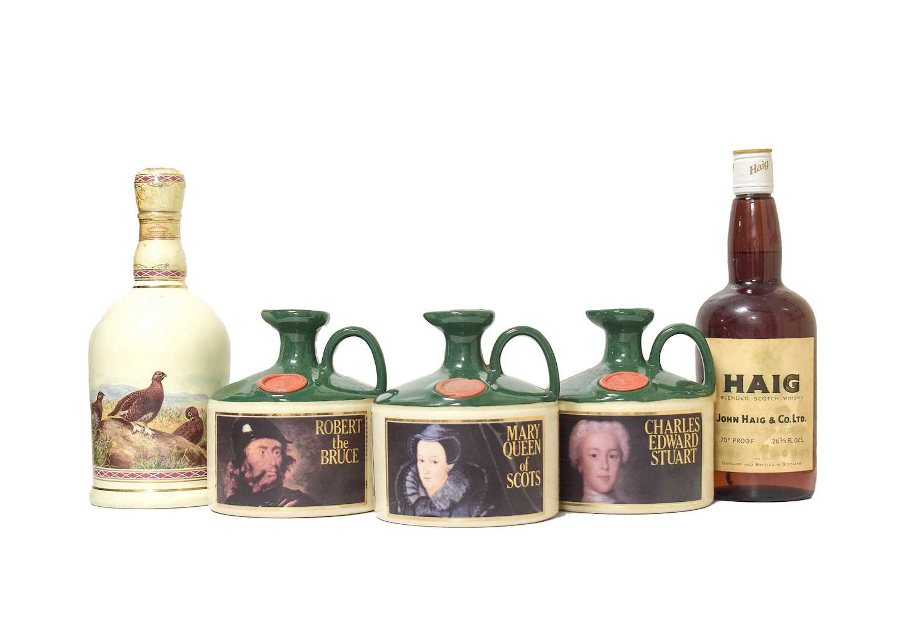 Glenfiddich Single Malt Scotch Whisky, Haig Gold Label, Blended Scotch