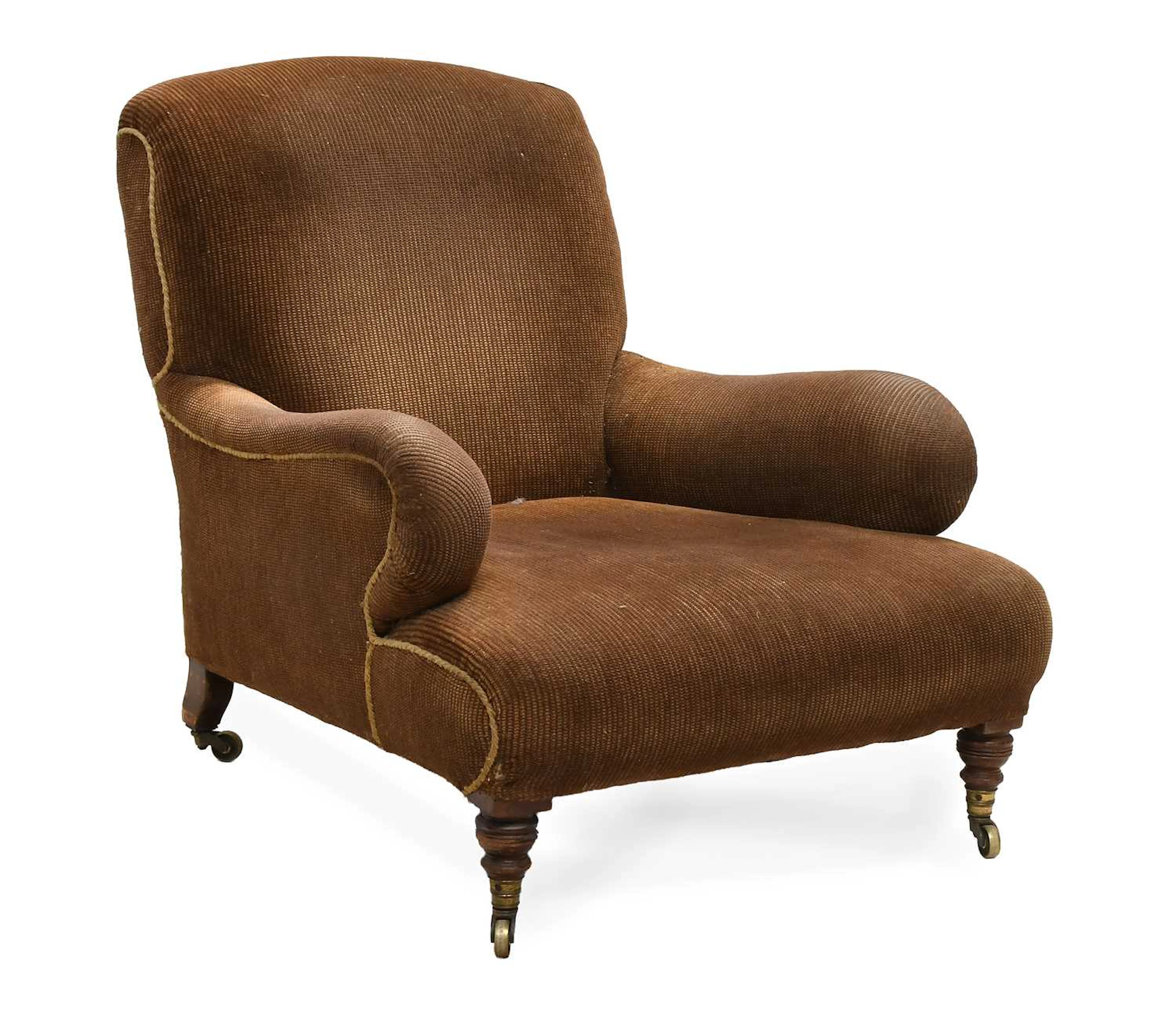 A Howard & Sons Armchair, probably Harley Model, late 19th/early 20th century