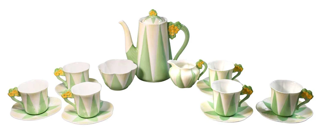 A Shelley Porcelain Six Place Coffee Service