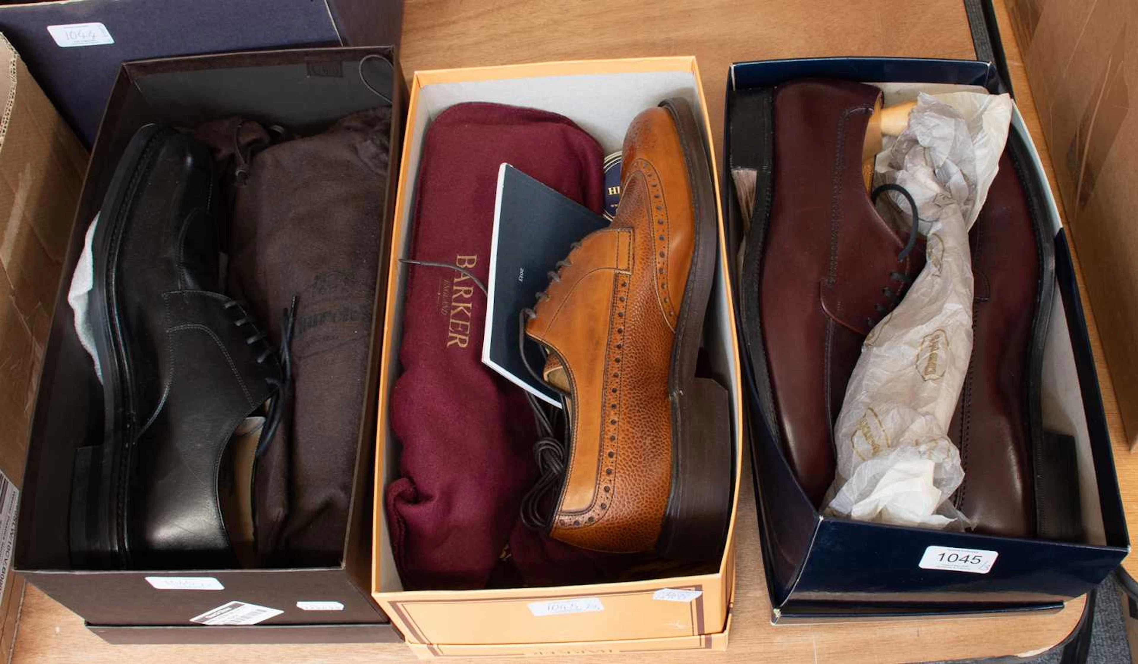 A Pair of Mens Church's Burgandy Leather Shoes, Charles Jourdan, Church's