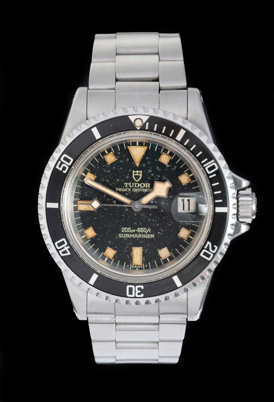 Tudor: A Good Stainless Steel Automatic "Roulette" Calendar Disc Centre