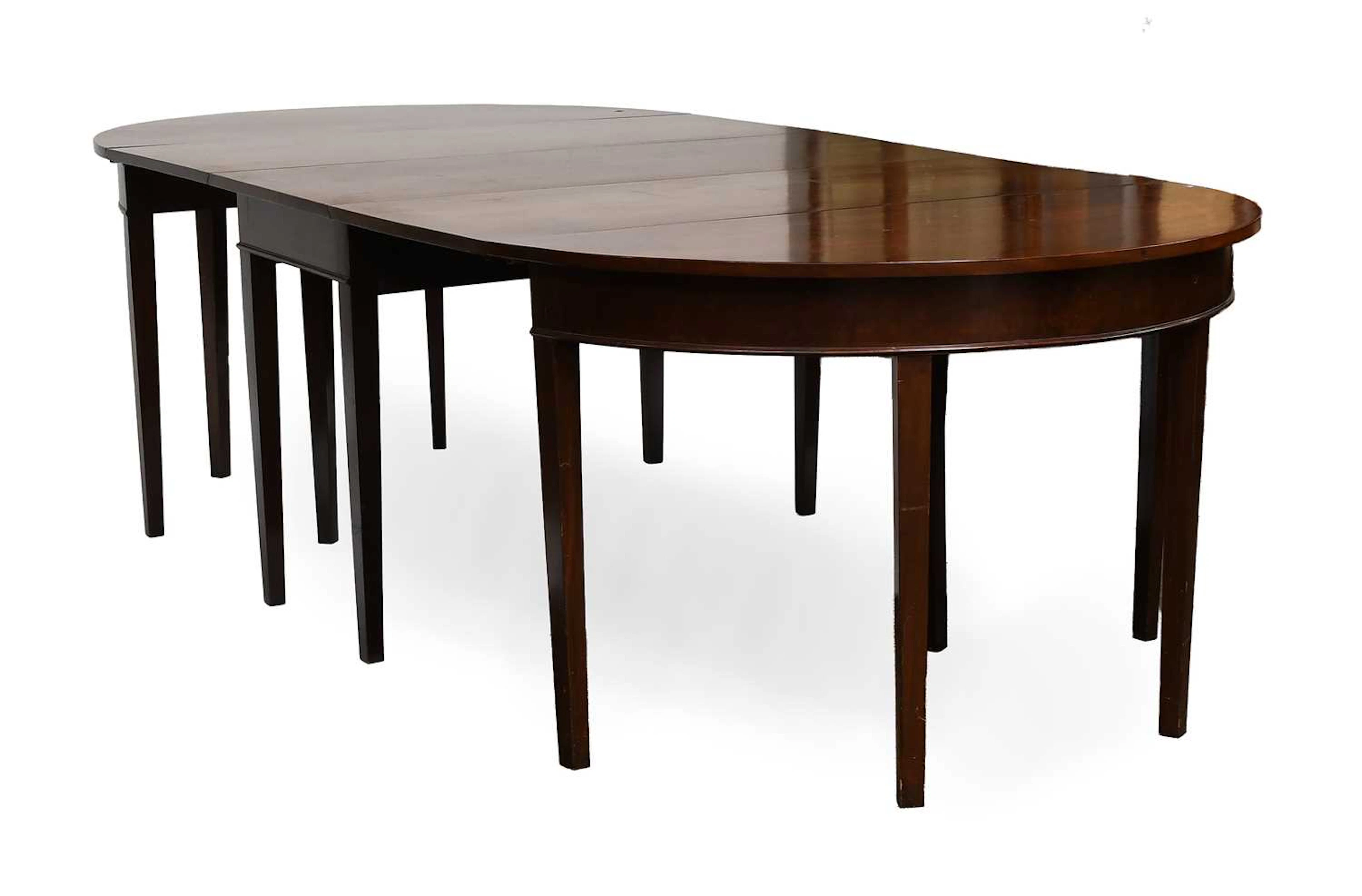 A George III Mahogany D-End Dining Table