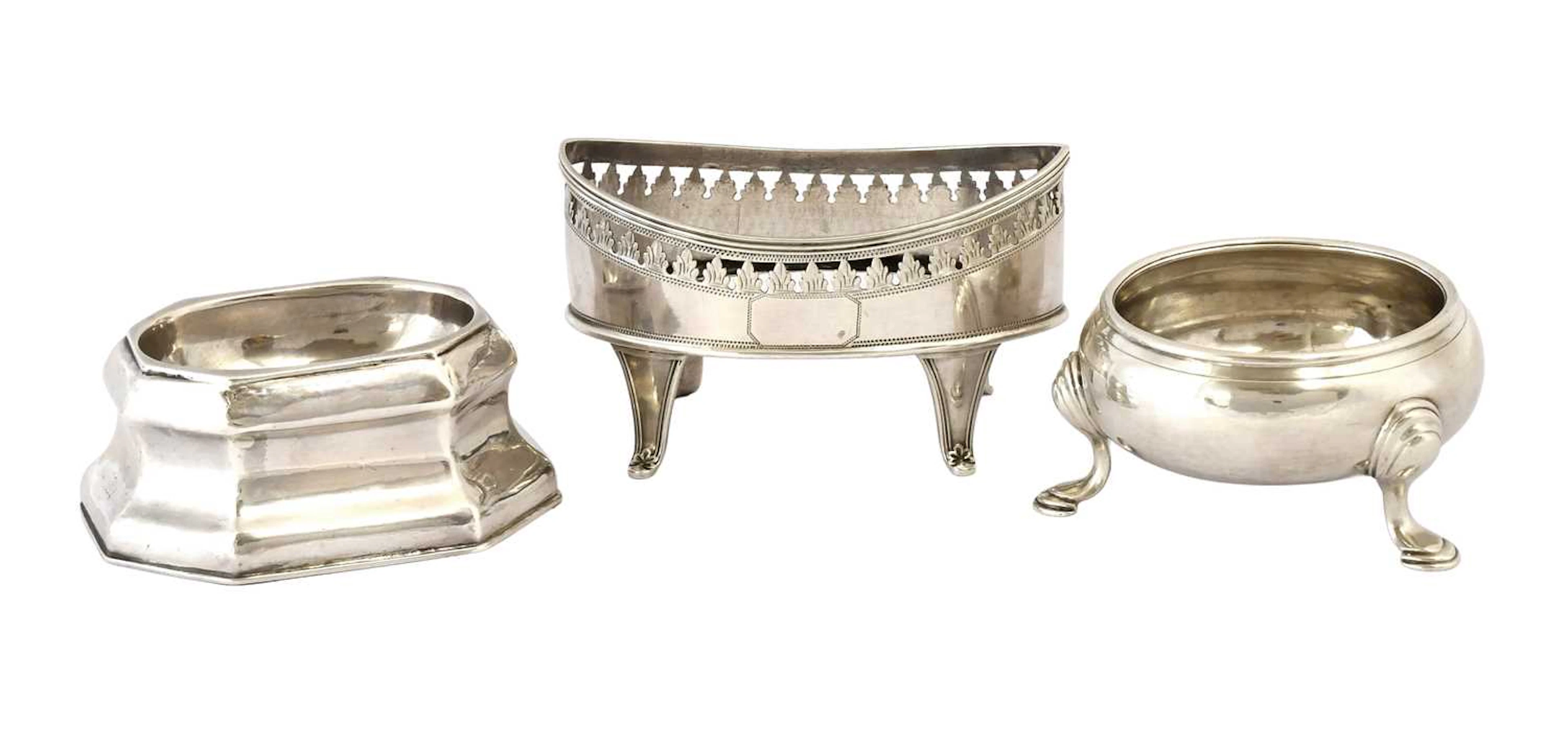 A Queen Anne or George I Silver Trencher-Salt, Apparently Unmarked