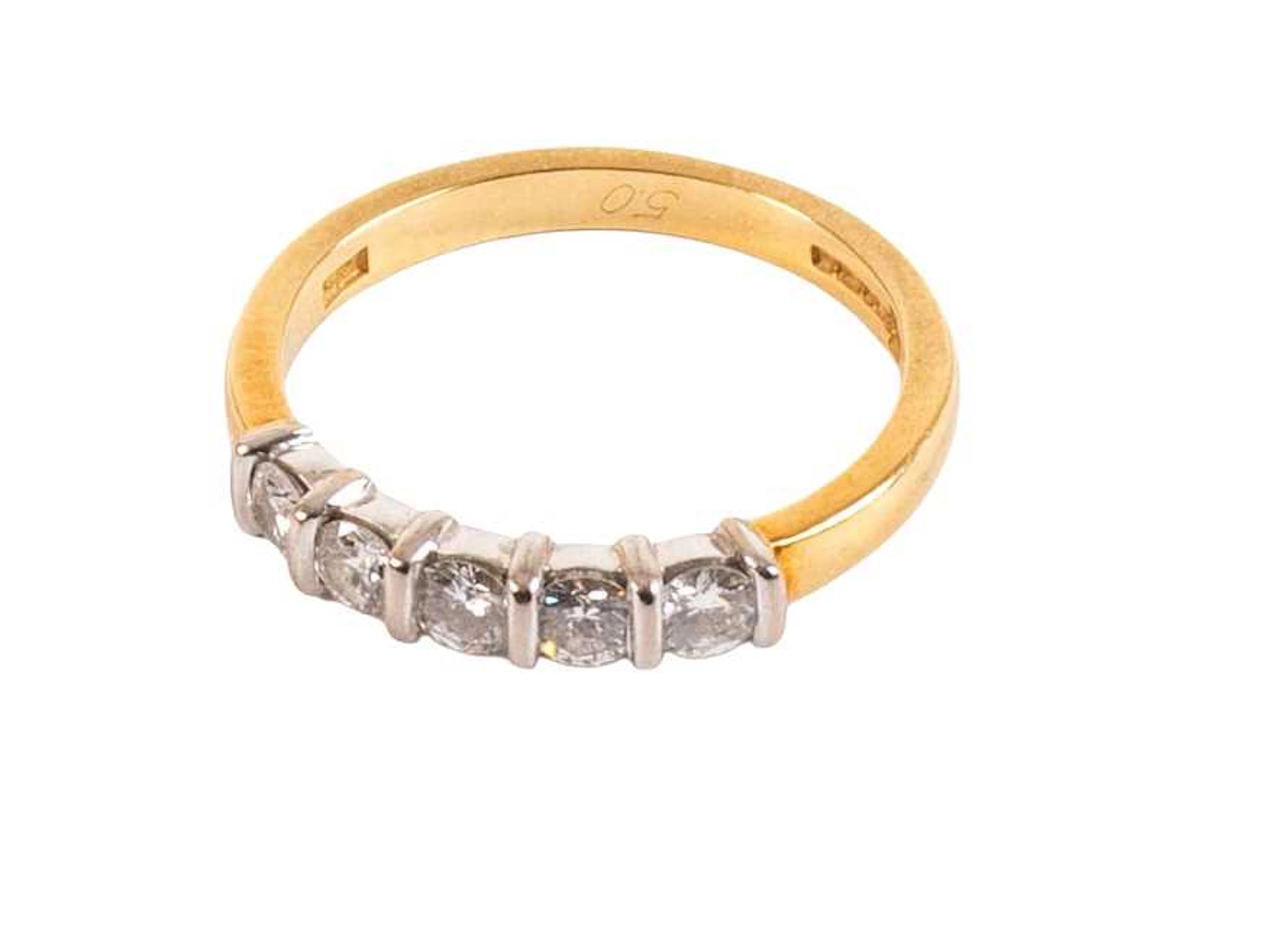 An 18 Carat Gold Diamond Five Stone Ring