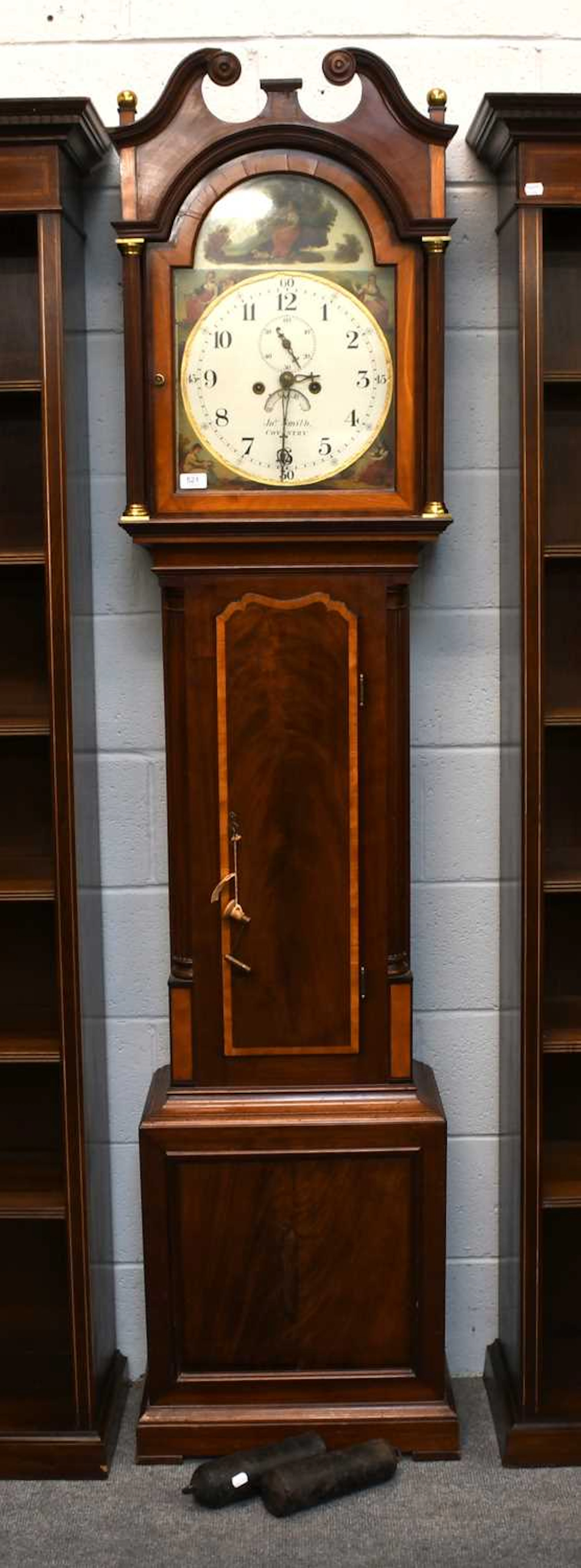 A Mahogany Painted Dial Eight Day Longcase Clock, Signed Jno. Smith